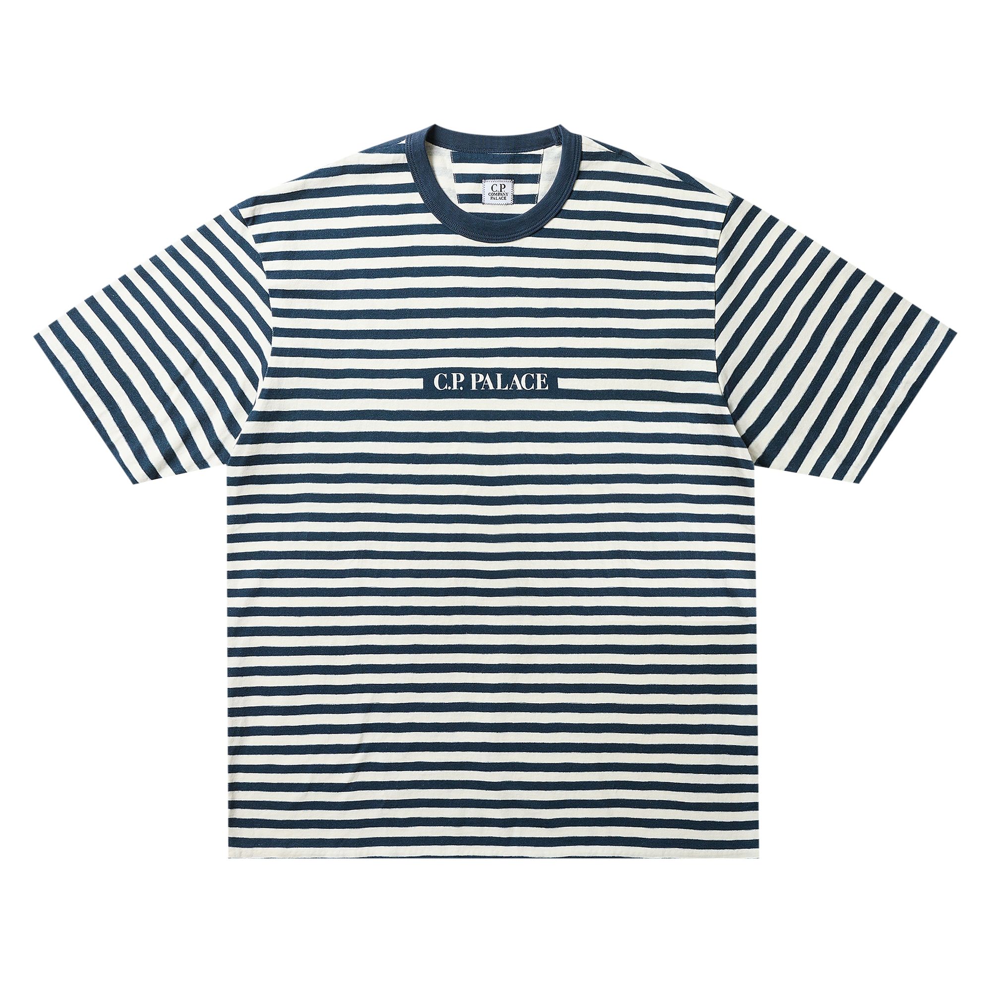 Pre-owned Palace X C.p. Company Jersey Printed T-shirt 'navy' | Blue | Men's Size Xl