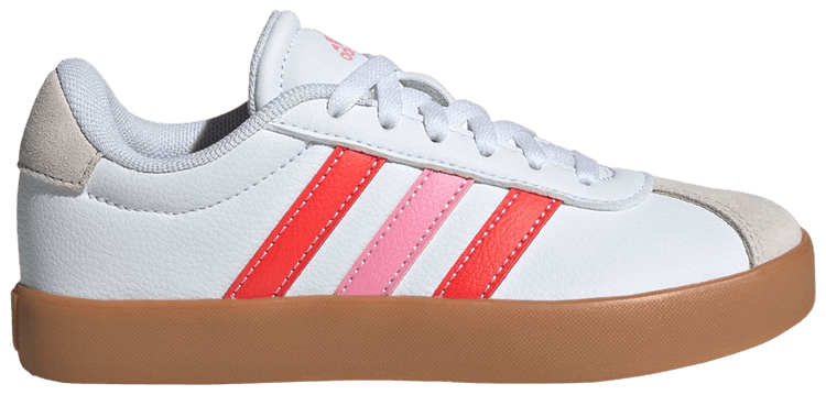 adidas VL Court 30 K White Bright Red Pink
