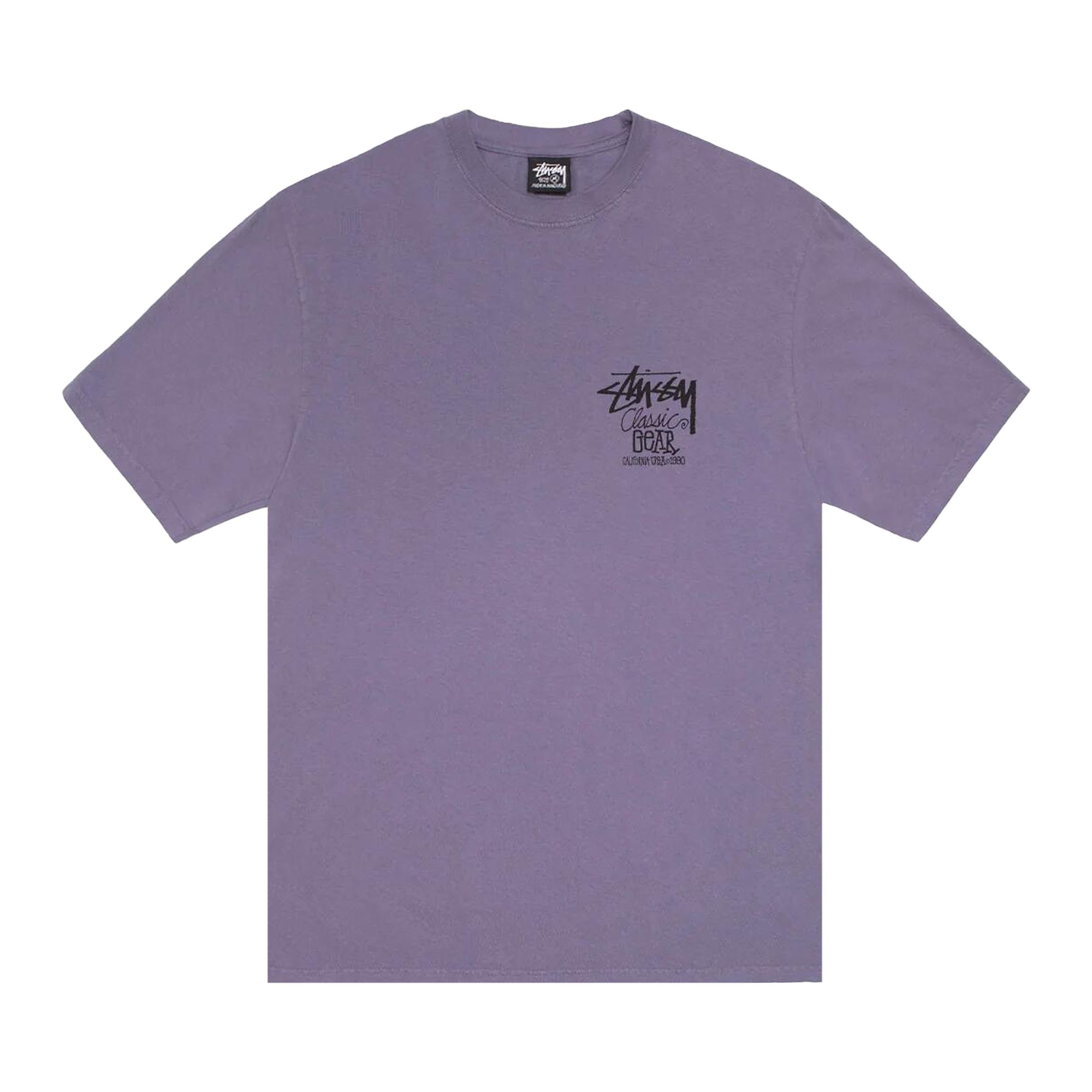 Pre-owned Stussy Classic Gear Tee Pigment Dyed 'grape' | Purple | Men's Size Xl
