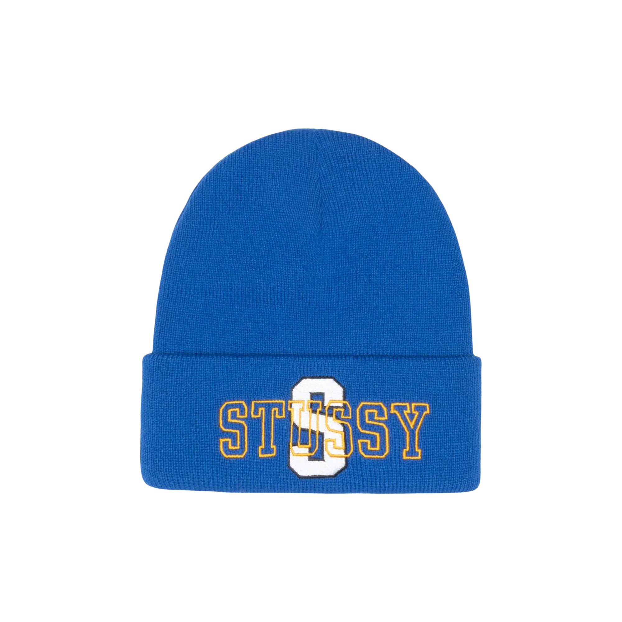 Pre-owned Stussy Cuff Beanie Varsity S 'blue' | Men's Size Onesize