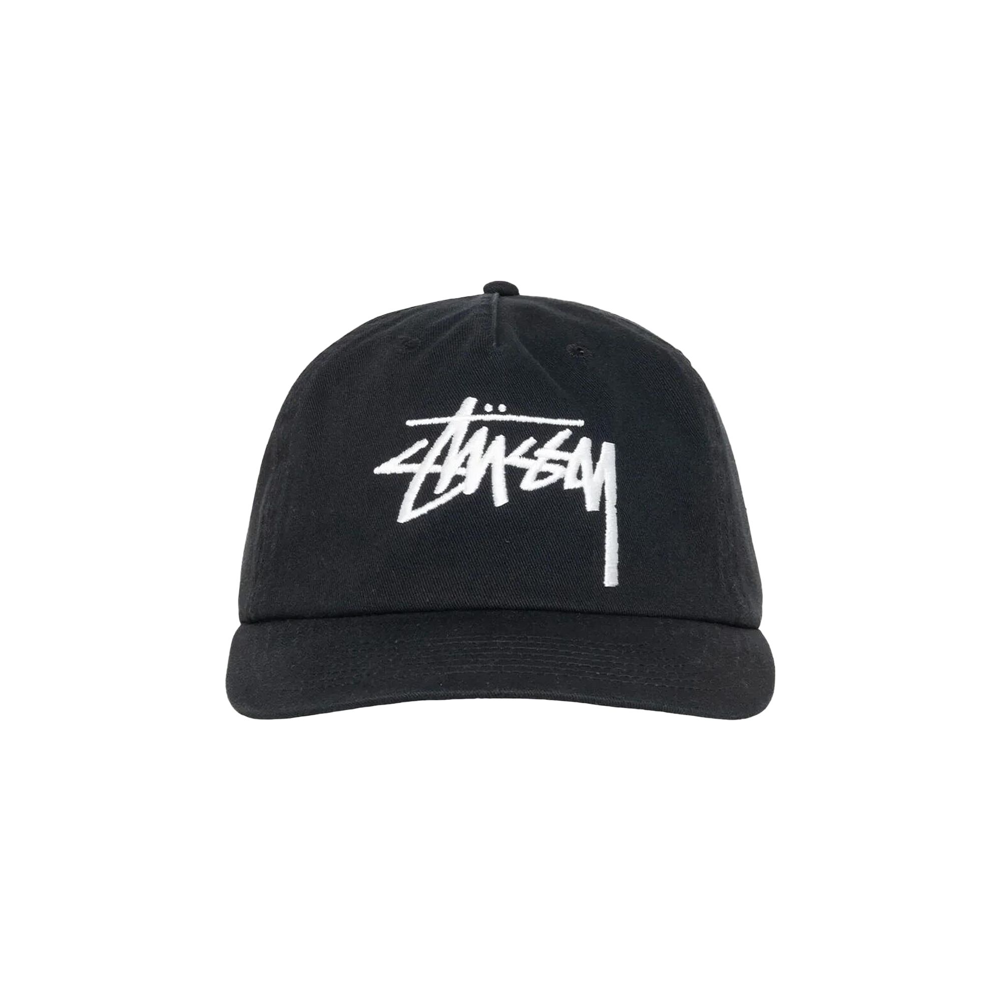 Pre-owned Stussy Mid-depth Big Stock Snapback 'shadow Black' | Men's Size Onesize