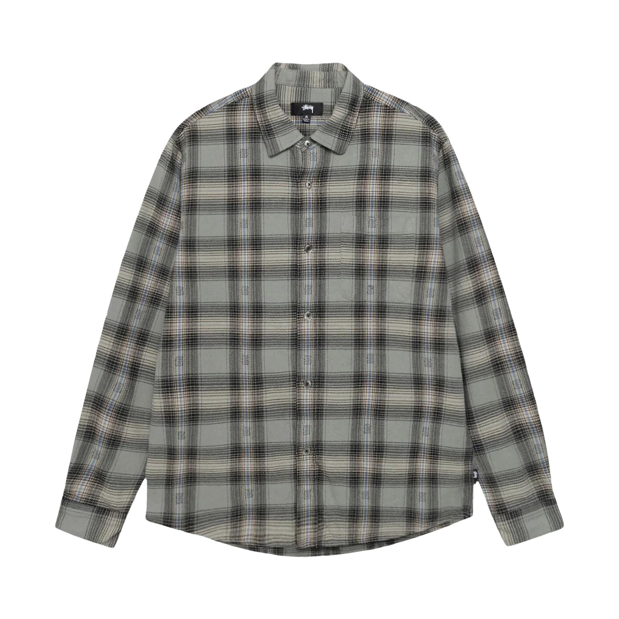Pre-owned Stussy Motif Plaid Shirt 'grey' | Men's Size Xxl