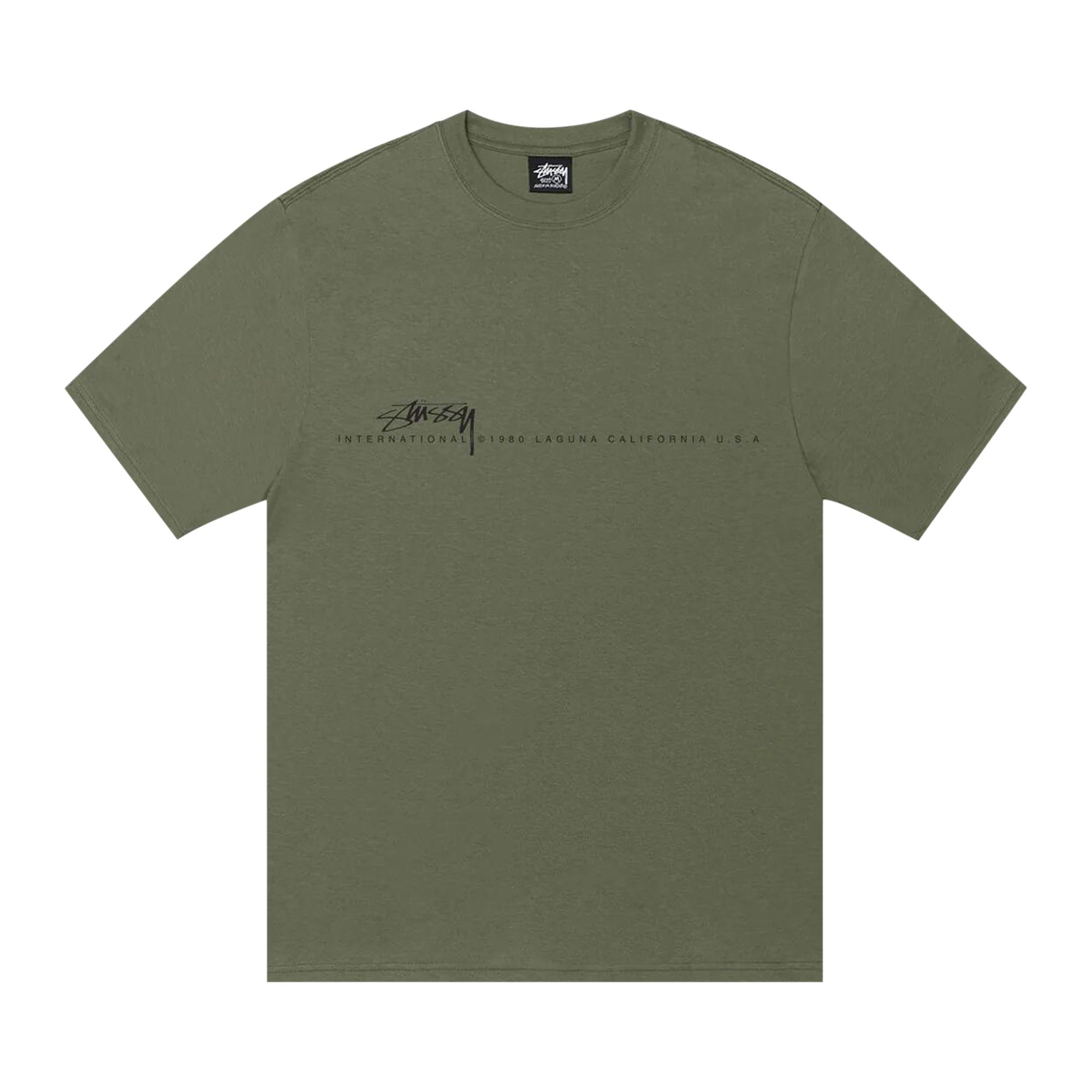 Pre-owned Stussy Smooth 80 Tee 'olive' | Green | Men's Size M