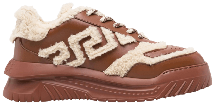 Versace Odissea Sneaker Shearling   Brown