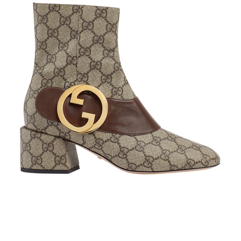 Pre-owned Gucci Wmns Blondie Ankle Boot 'gg Canvas - Beige' | Cream | Women's Size 3