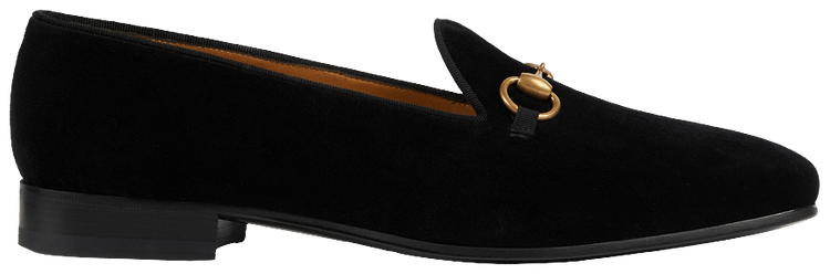 Gucci Gallipoli Horsebit Velvet Loafers Black