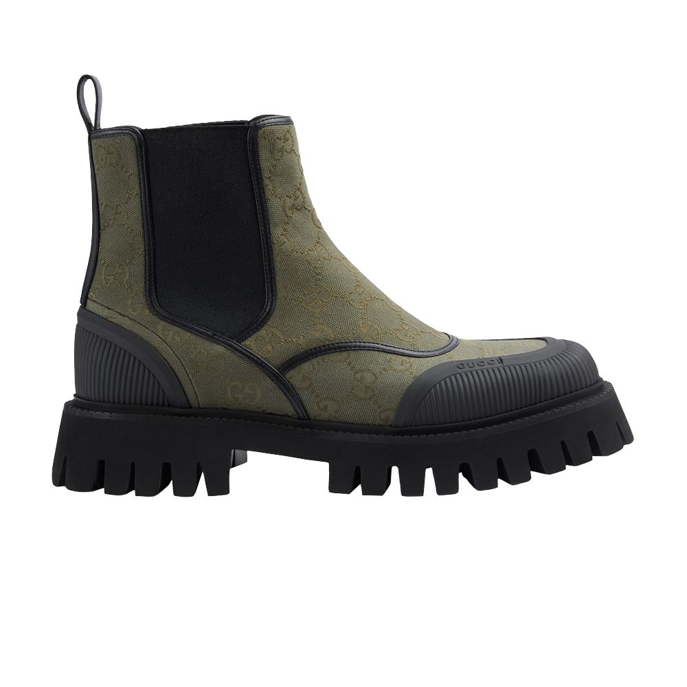 Click to view more detailed imagery on our partner's website Pre-owned Gucci Gg Ankle Boot 'green' | Men's Size 11