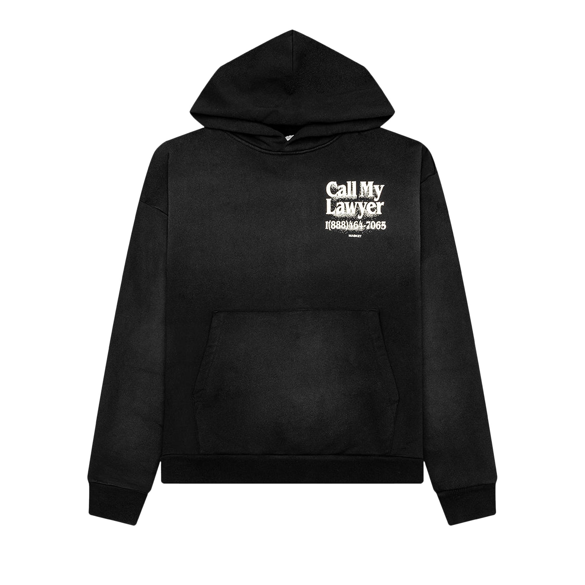 Pre-owned Market Call My Lawyer 3d Hoodie 'jet Set Black' | Men's Size Xl
