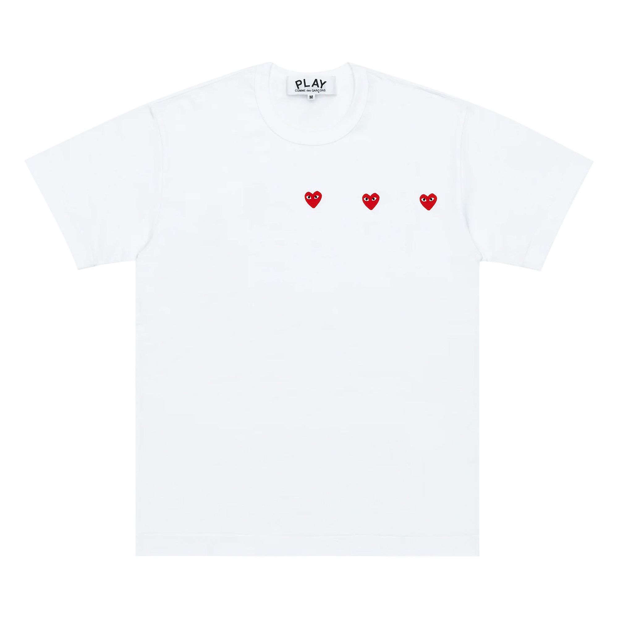 Pre-owned Comme Des Garçons Play Logo Print Tee 'white/red' | Men's Size Xl