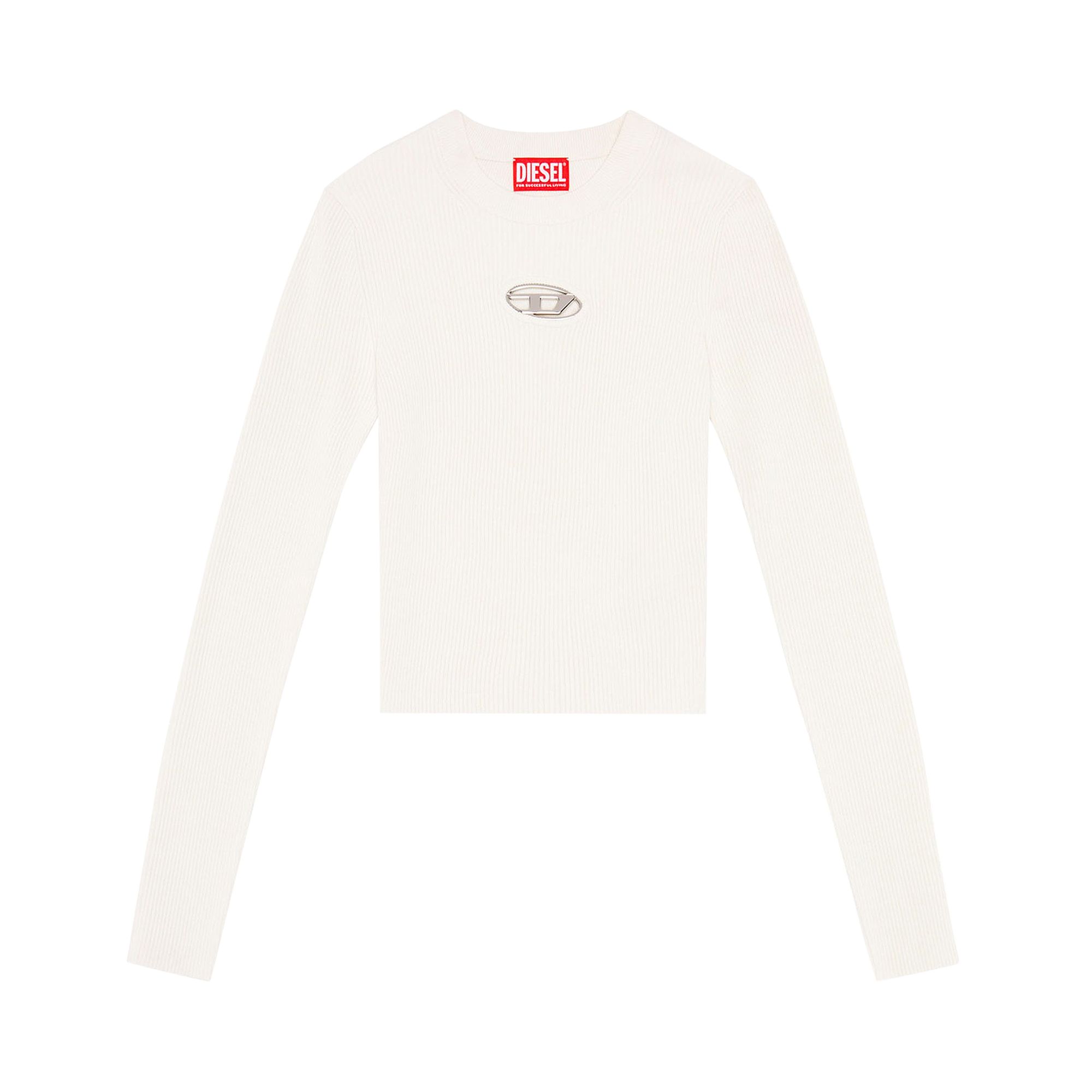 Pre-owned Diesel M-valary Knit Shirt 'white' | Women's Size Xs