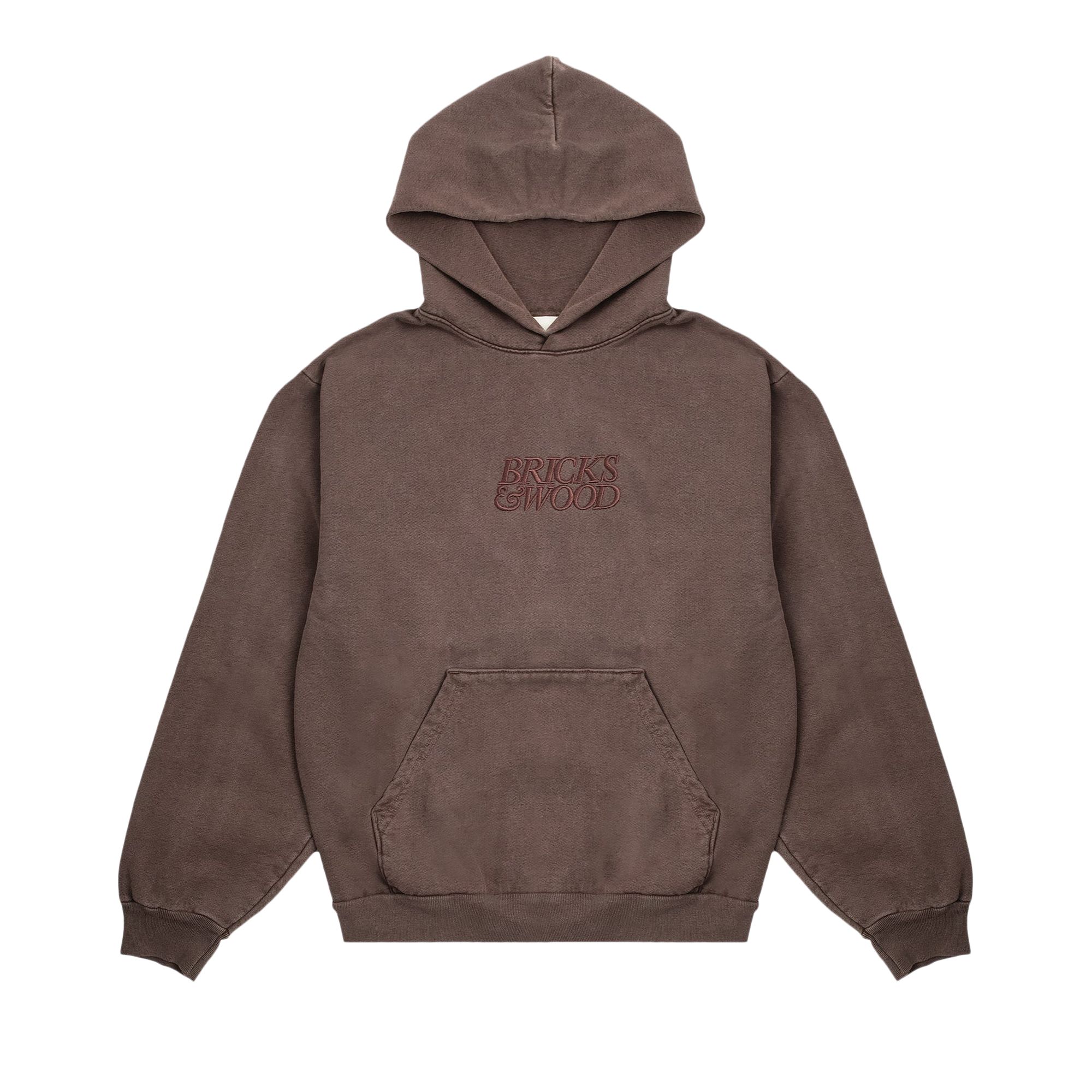 Pre-owned Bricks & Wood Core Logo Hoodie 'clove' | Brown | Men's Size S