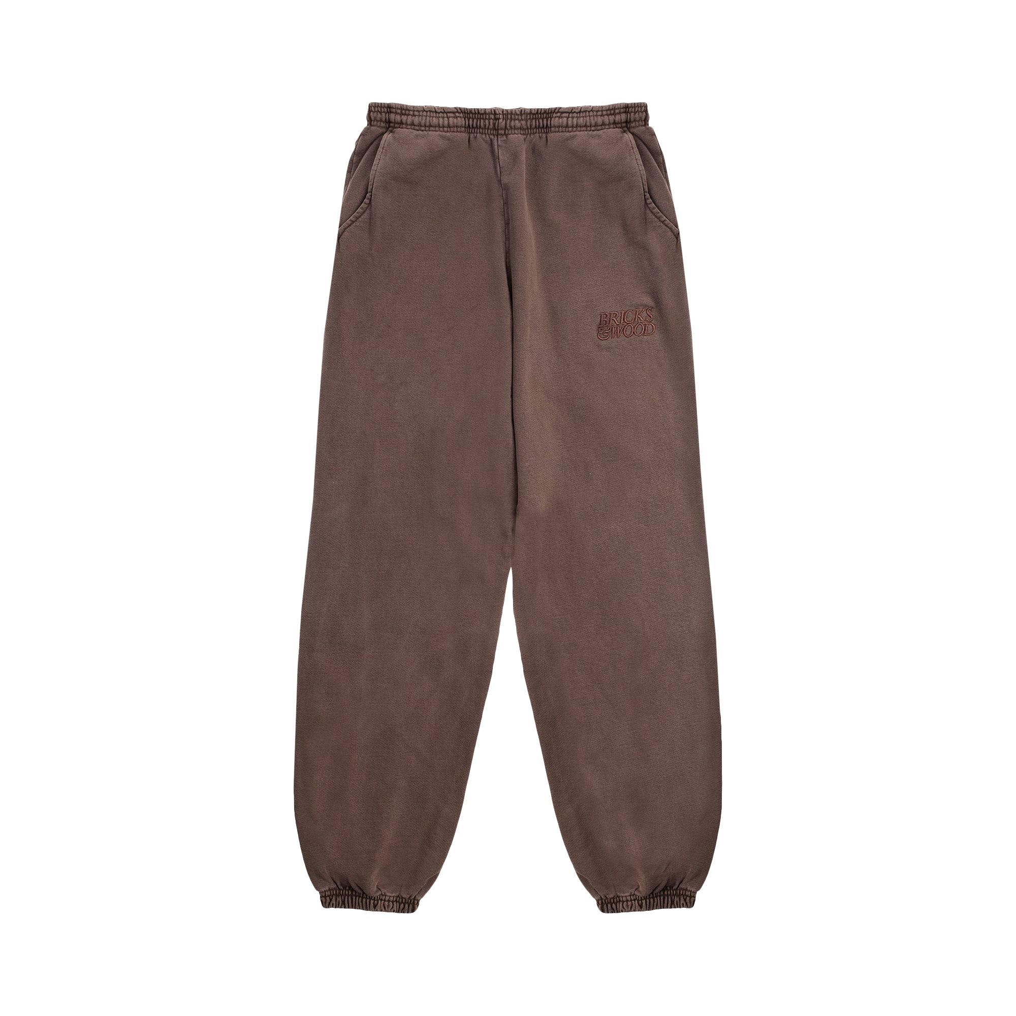 Pre-owned Bricks & Wood Core Logo Sweatpants 'clove' | Brown | Men's Size L