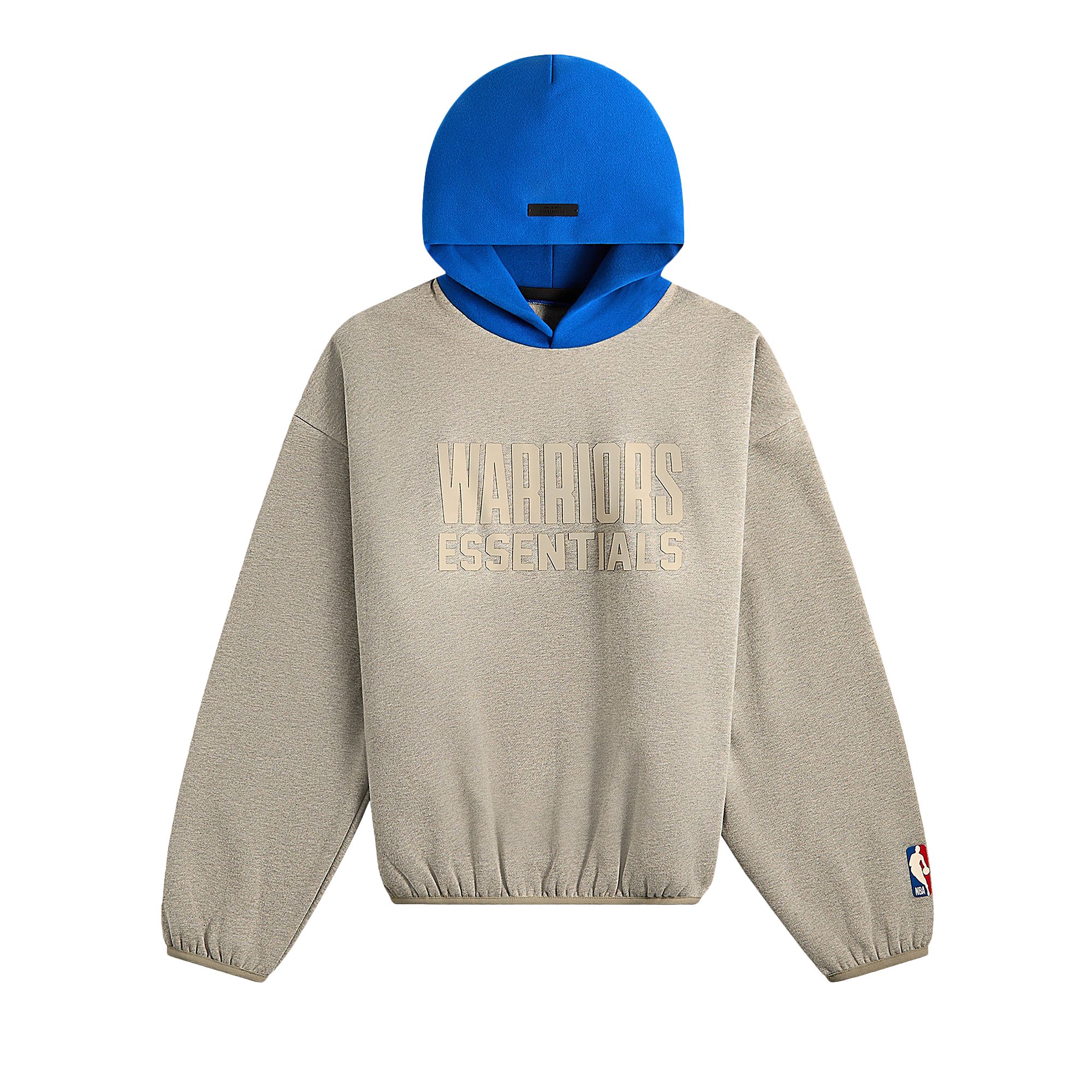 Pre-owned Essentials Fear Of God  X Nba Golden State Warriors Hoodie 'grey Blue' | Men's Size Xs