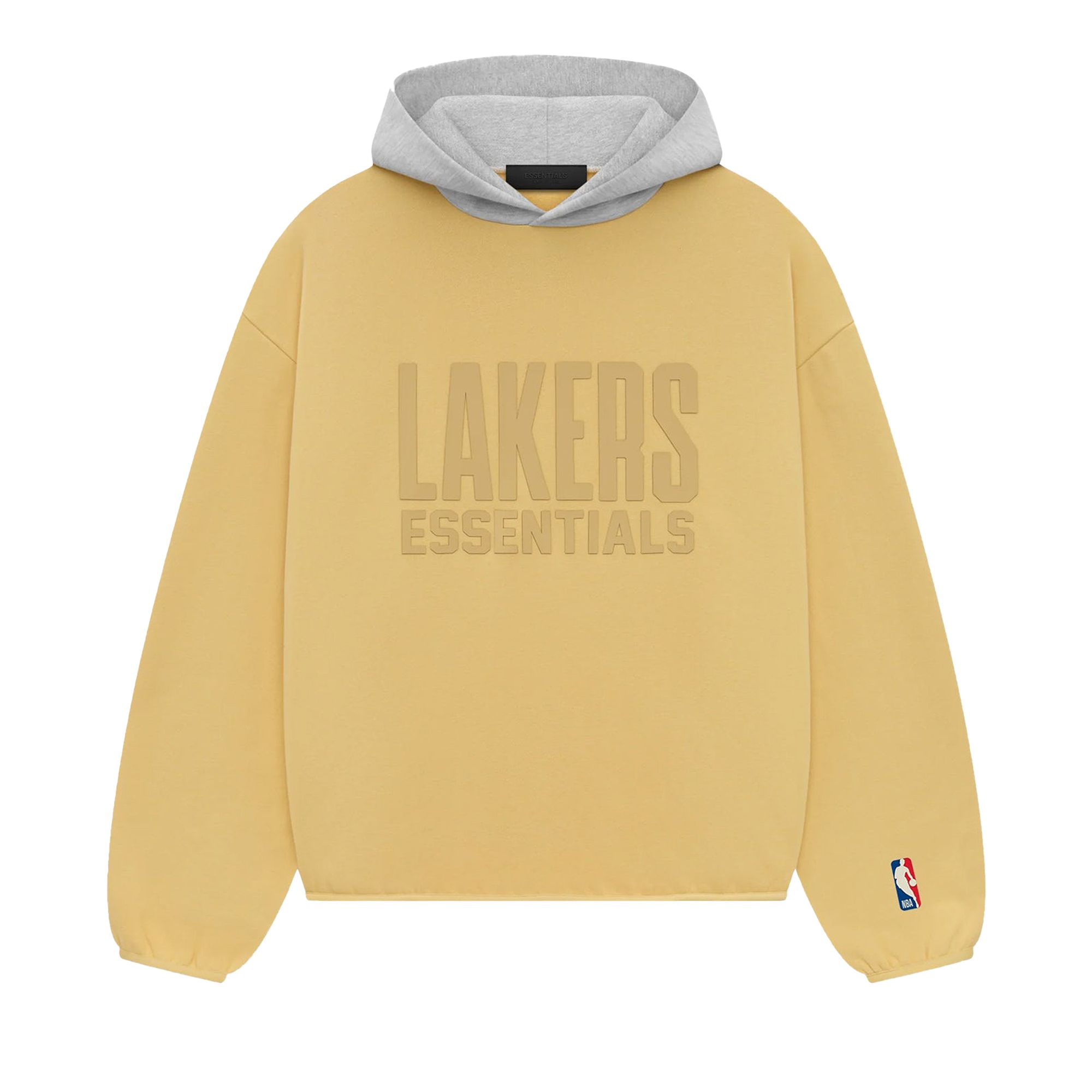 Pre-owned Essentials Fear Of God  X Nba Los Angeles Lakers Hoodie 'yellow' | Men's Size Xs