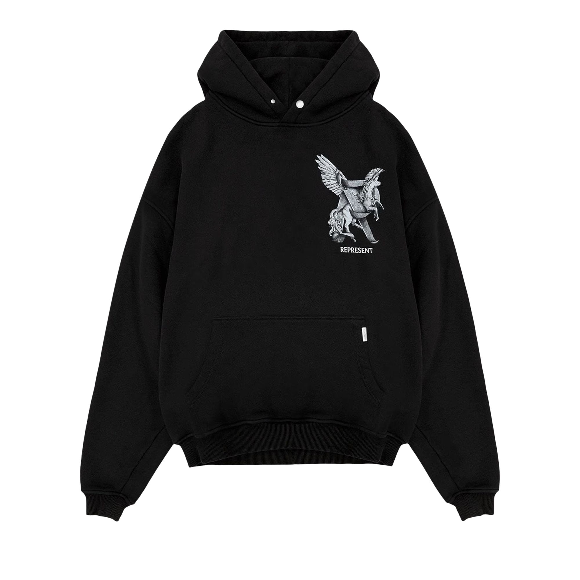 Pre-owned Represent Clo Elegance In Motion Hoodie 'jet Black' | Men's Size M