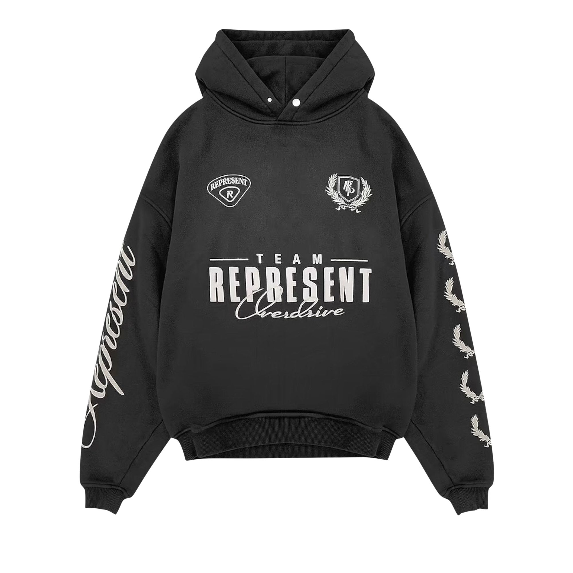 Pre-owned Represent Clo World Championship Hoodie 'stained Black' | Men's Size L