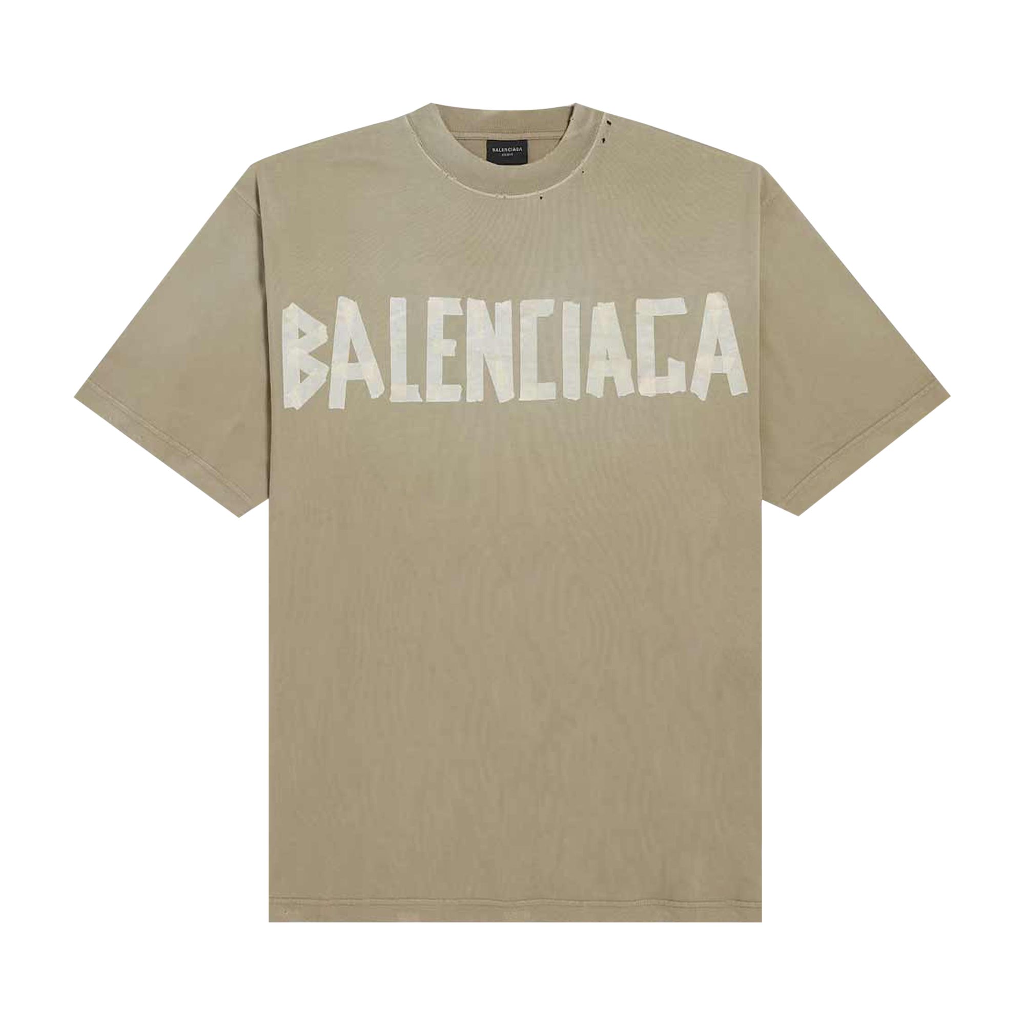 Pre-owned Balenciaga Tape Type T-shirt 'army Green' | Women's Size Xs