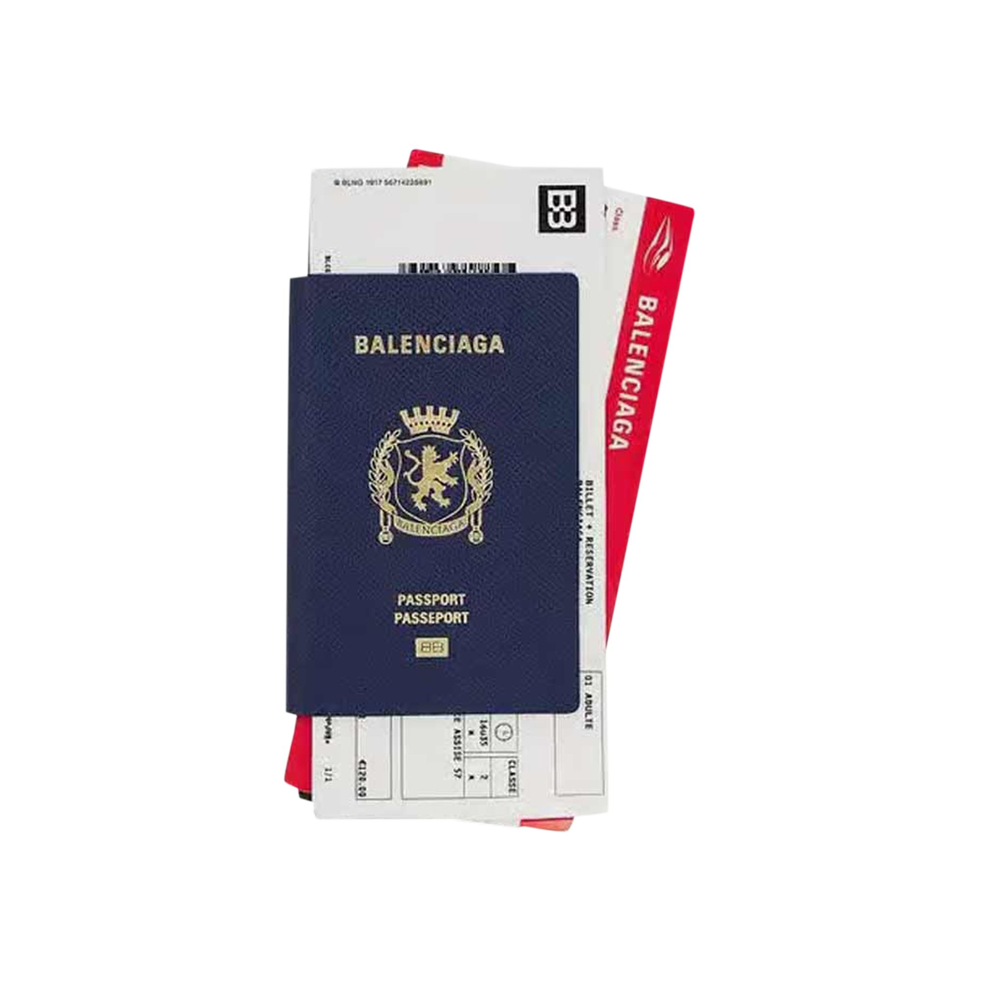 Pre-owned Balenciaga Passport Long Wallet 'passport Blue' | Women's Size Onesize