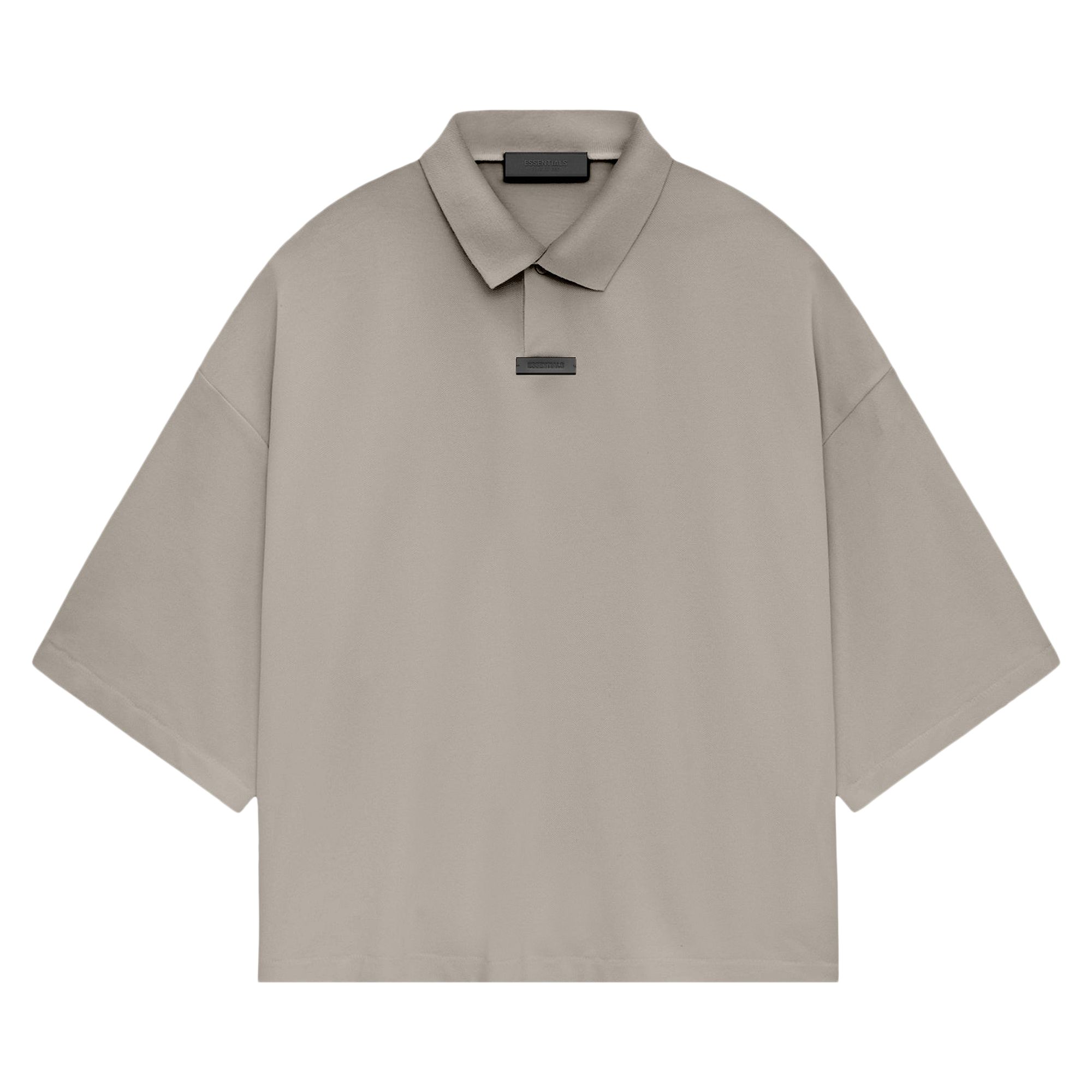 Pre-owned Essentials Fear Of God  Pique Cropped Polo 'heather Grey' | Women's Size M In Gray