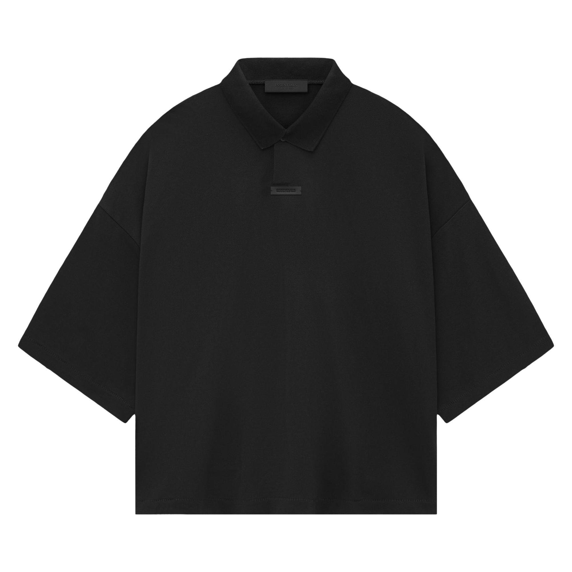 Pre-owned Essentials Fear Of God  Pique Cropped Polo 'black' | Women's Size M
