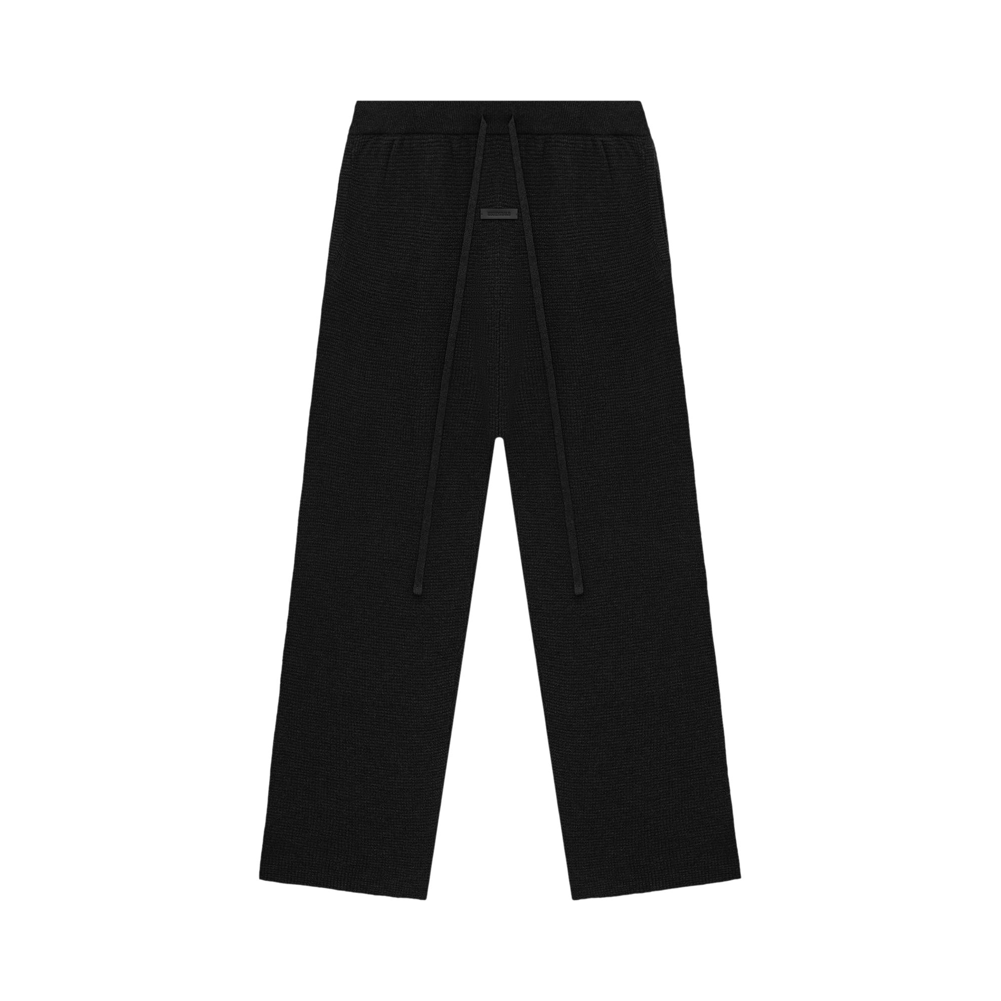 Pre-owned Essentials Fear Of God  Waffle Relaxed Pant 'black' | Women's Size S