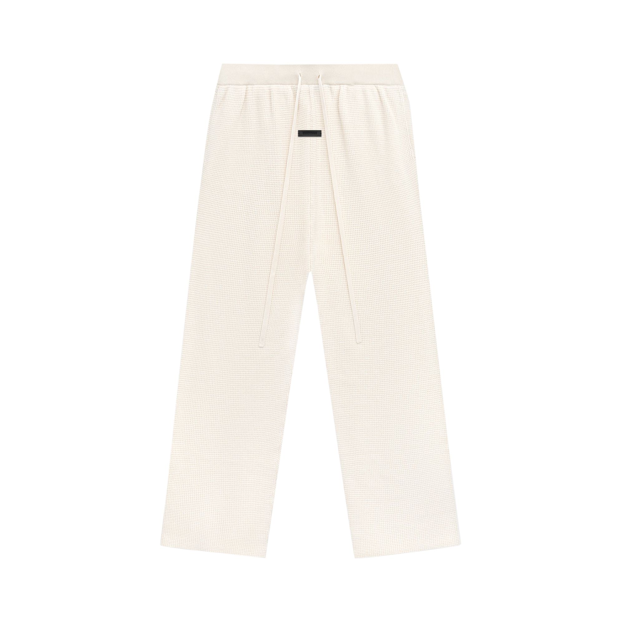 Pre-owned Essentials Fear Of God Waffle Relaxed Pant 'shell' | Cream | Women's Size L
