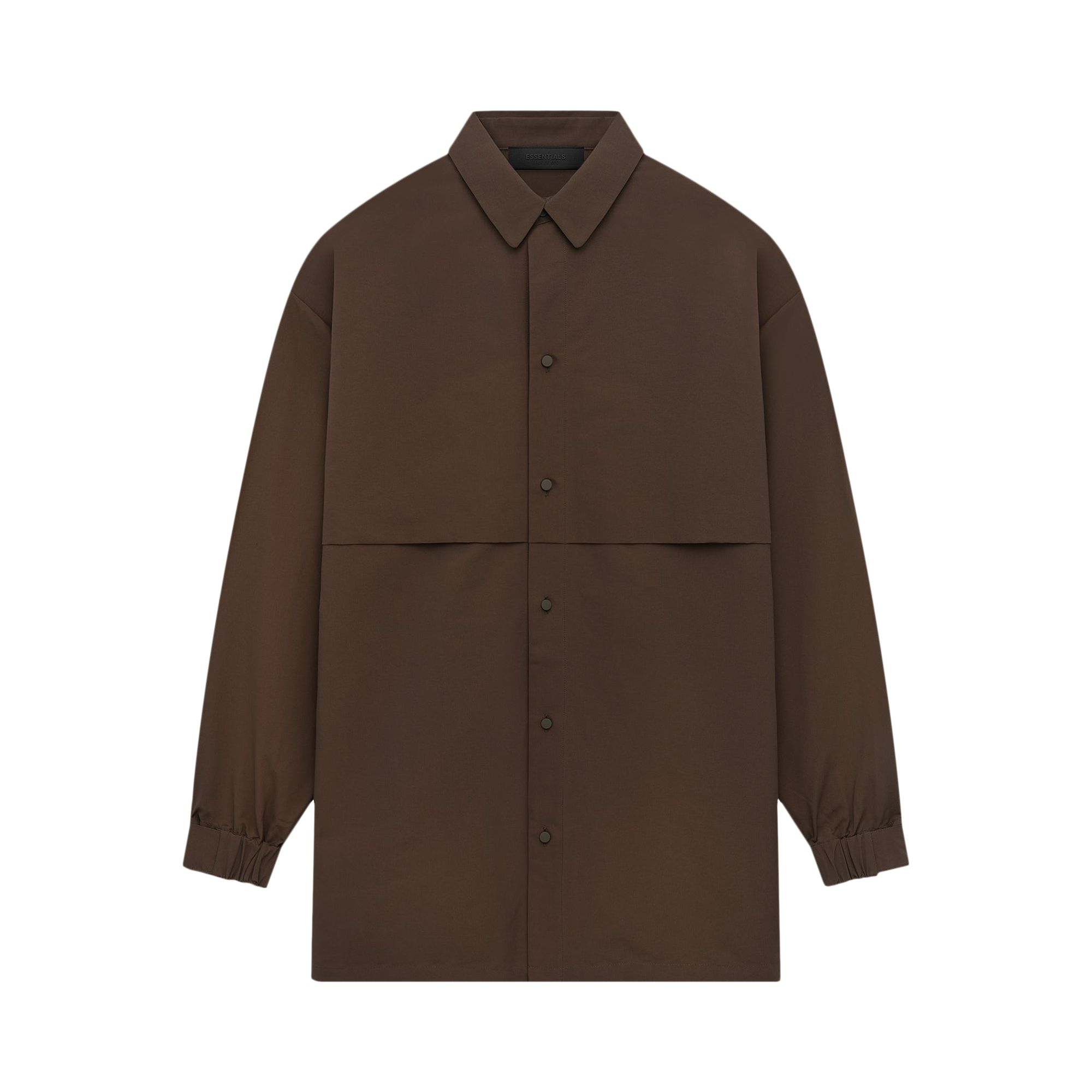 Pre-owned Essentials Fear Of God  Military Nylon Overshirt 'brown' | Men's Size Xs