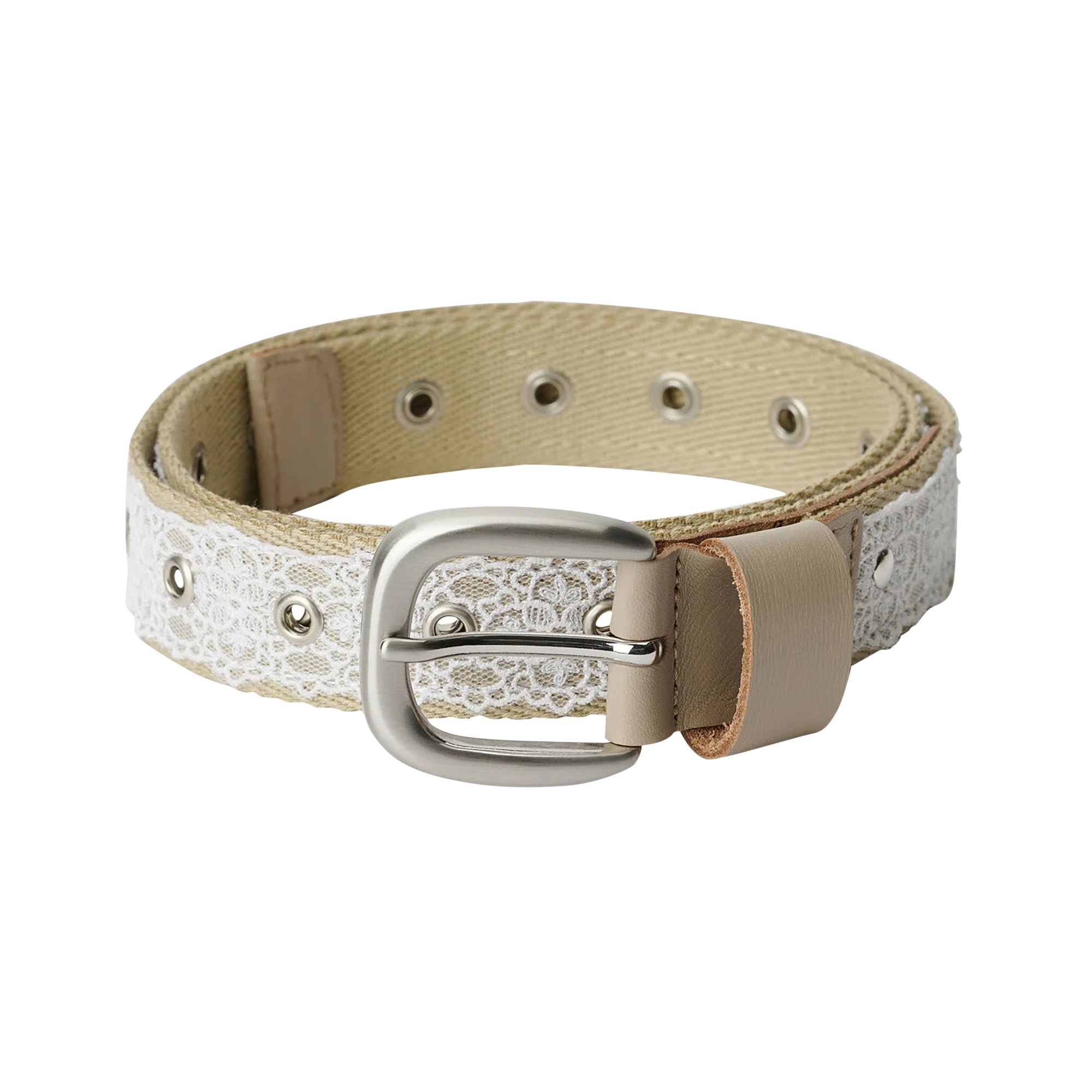 Pre-owned Our Legacy 3cm Lace Belt 'white' | Men's Size 80