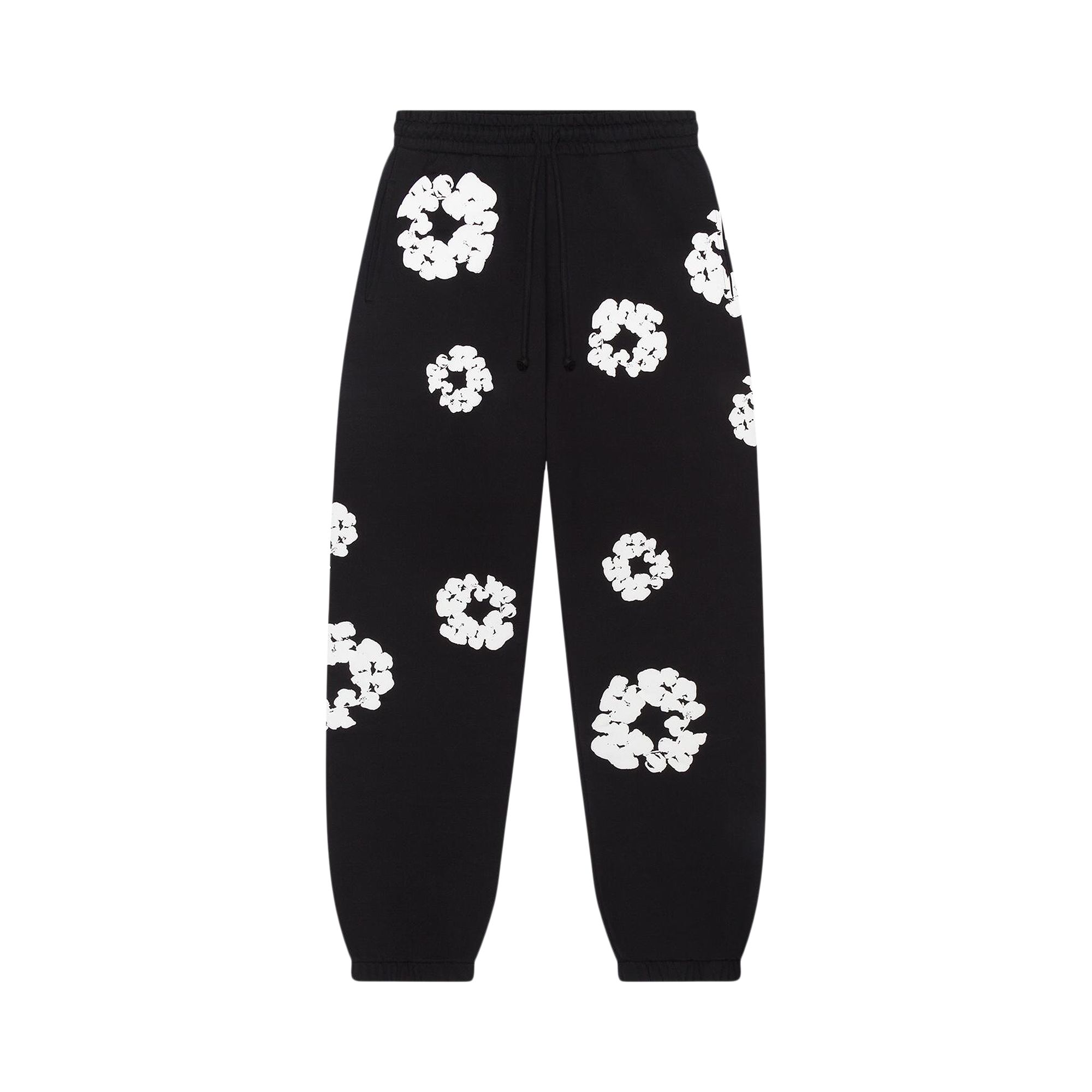 Pre-owned Denim Tears The Cotton Wreath Sweatpants 'black' | Men's Size Xl
