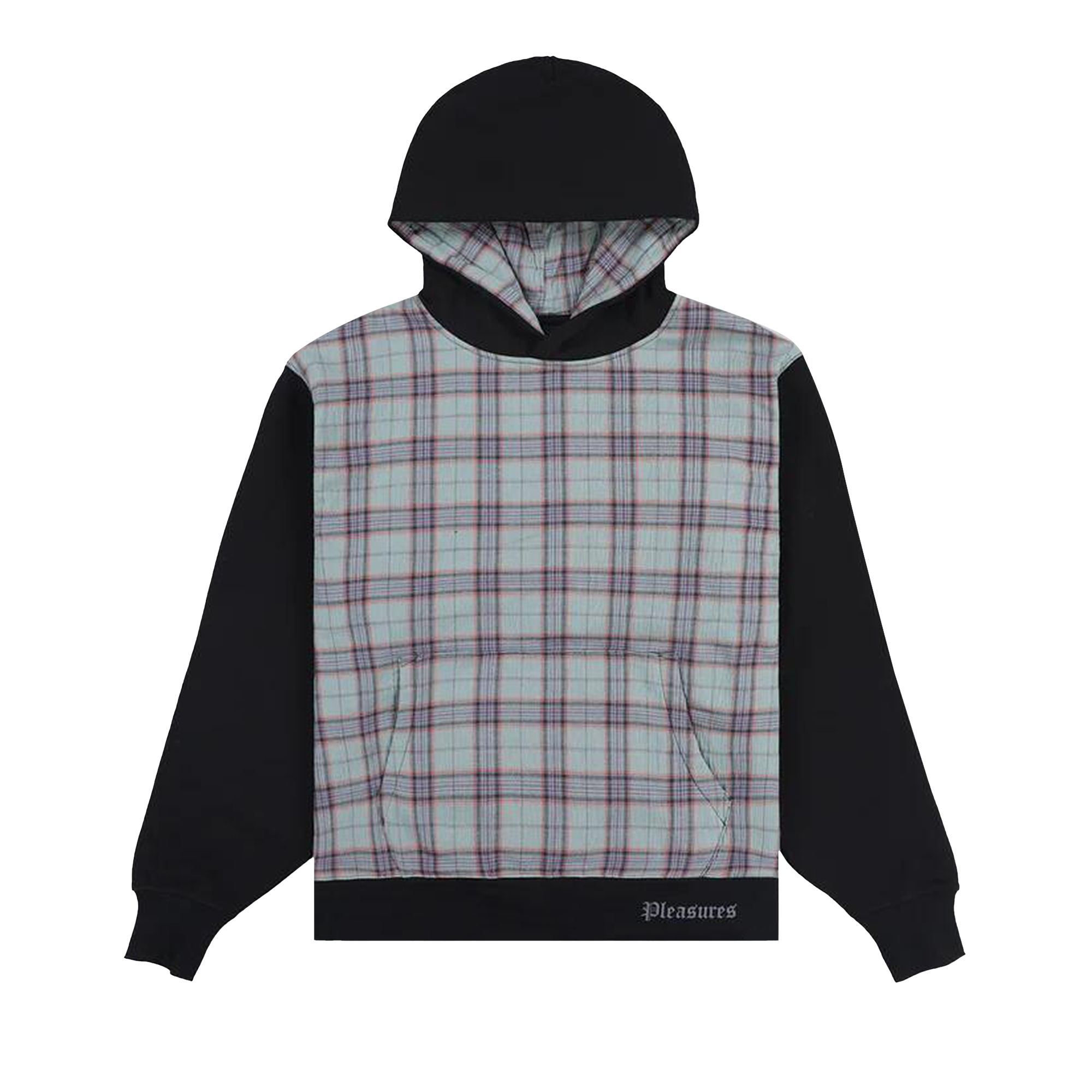 Pre-owned Pleasures Career Contrast Plaid Hoodie 'black' | Men's Size M