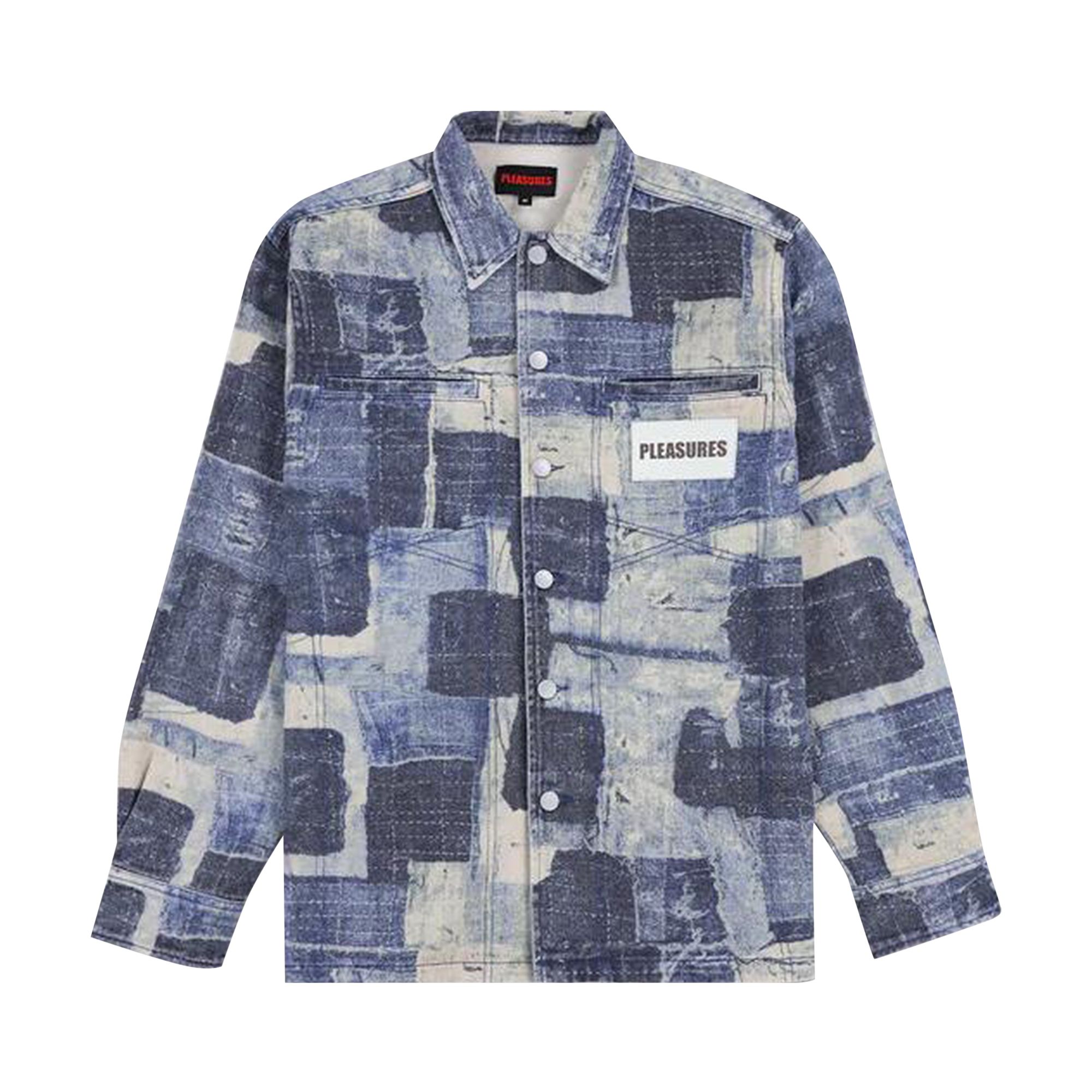 Pre-owned Pleasures Boro Work Jacket 'indigo' | Blue | Men's Size Xl