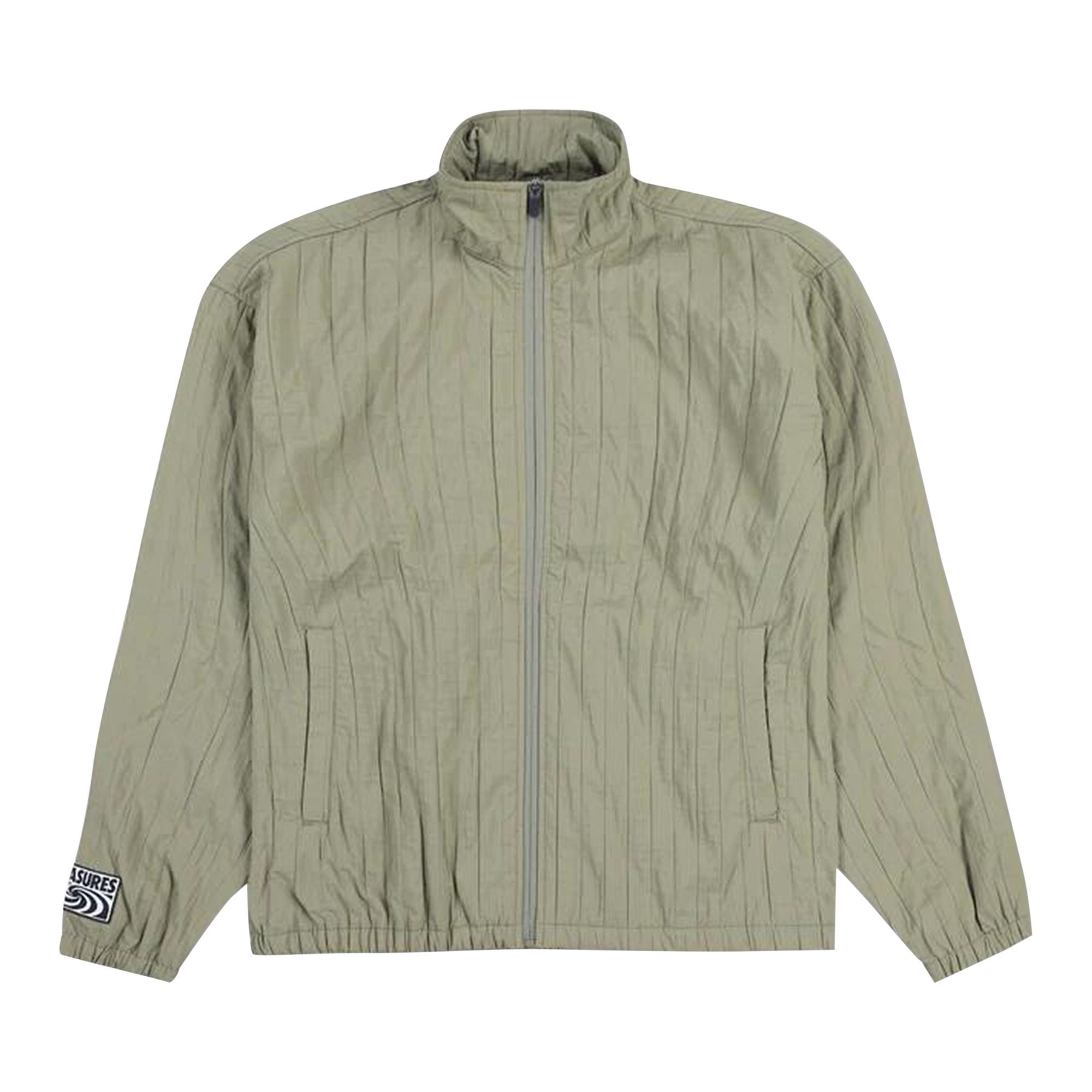 Pre-owned Pleasures Rescue Pleated Track Jacket 'olive' | Green | Men's Size S