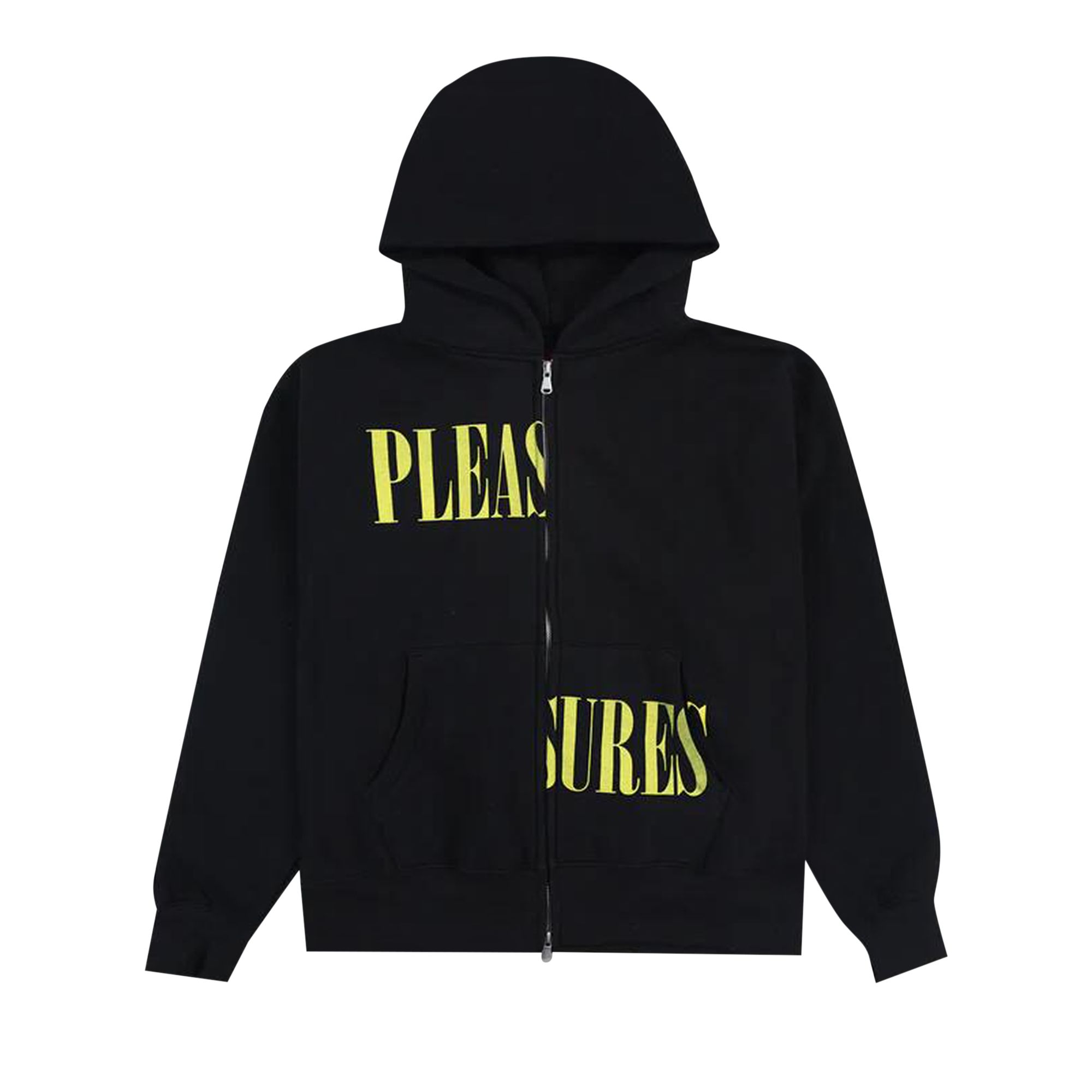 Pre-owned Pleasures Split Zip Hoodie 'black' | Men's Size M
