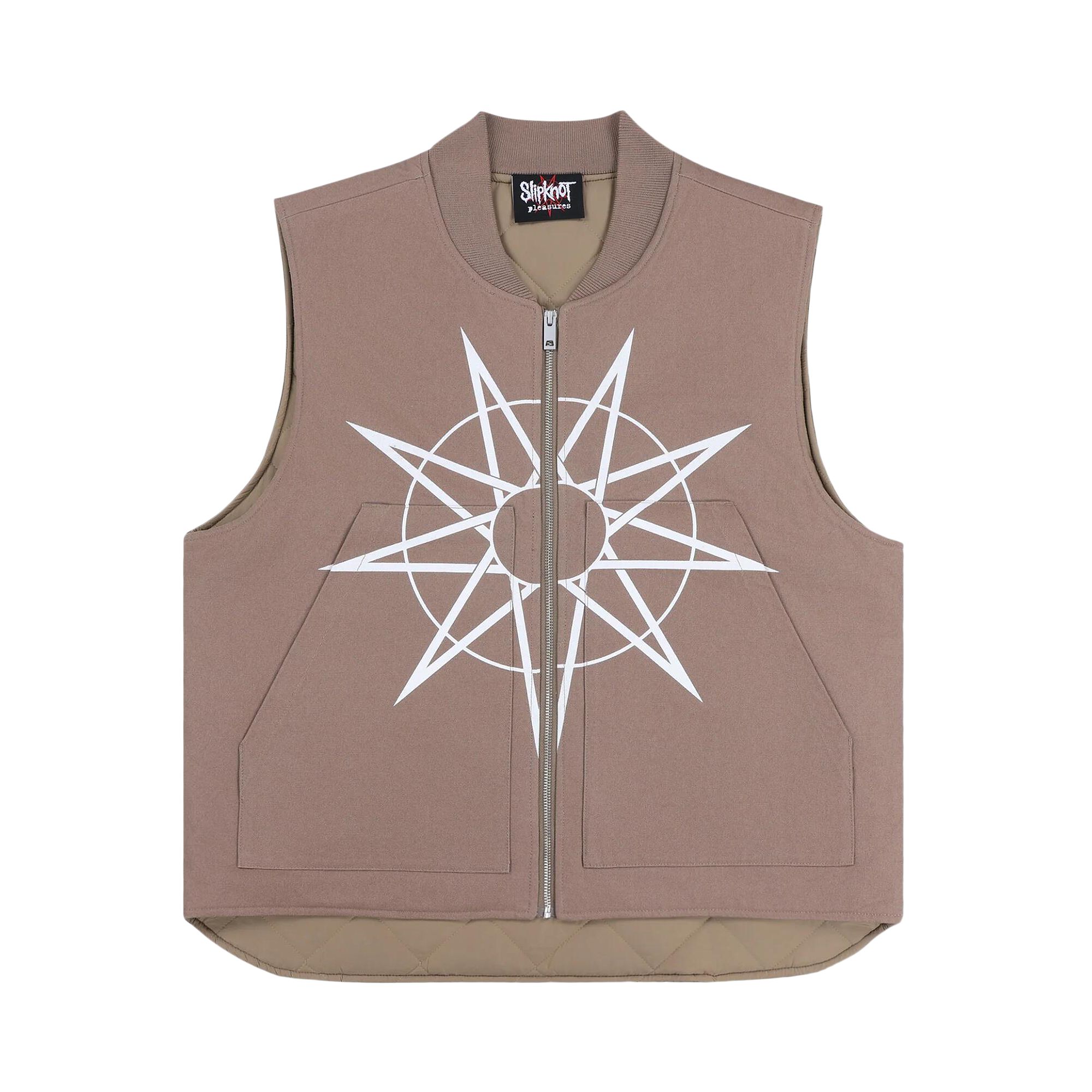Pre-owned Pleasures Goat Padded Vest 'beige' | Tan | Men's Size Xxl