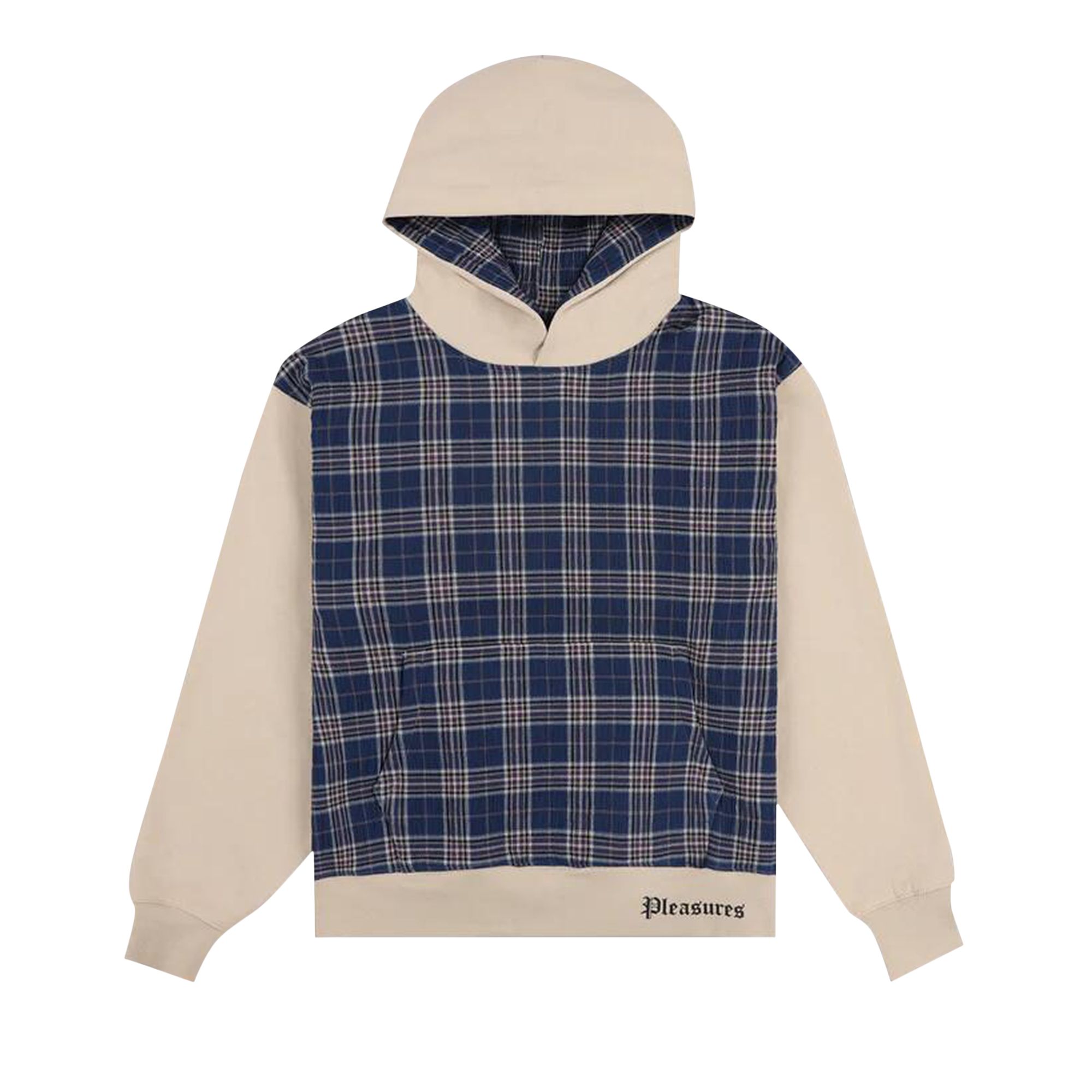 Pre-owned Pleasures Career Contrast Plaid Hoodie 'tan' | Men's Size M