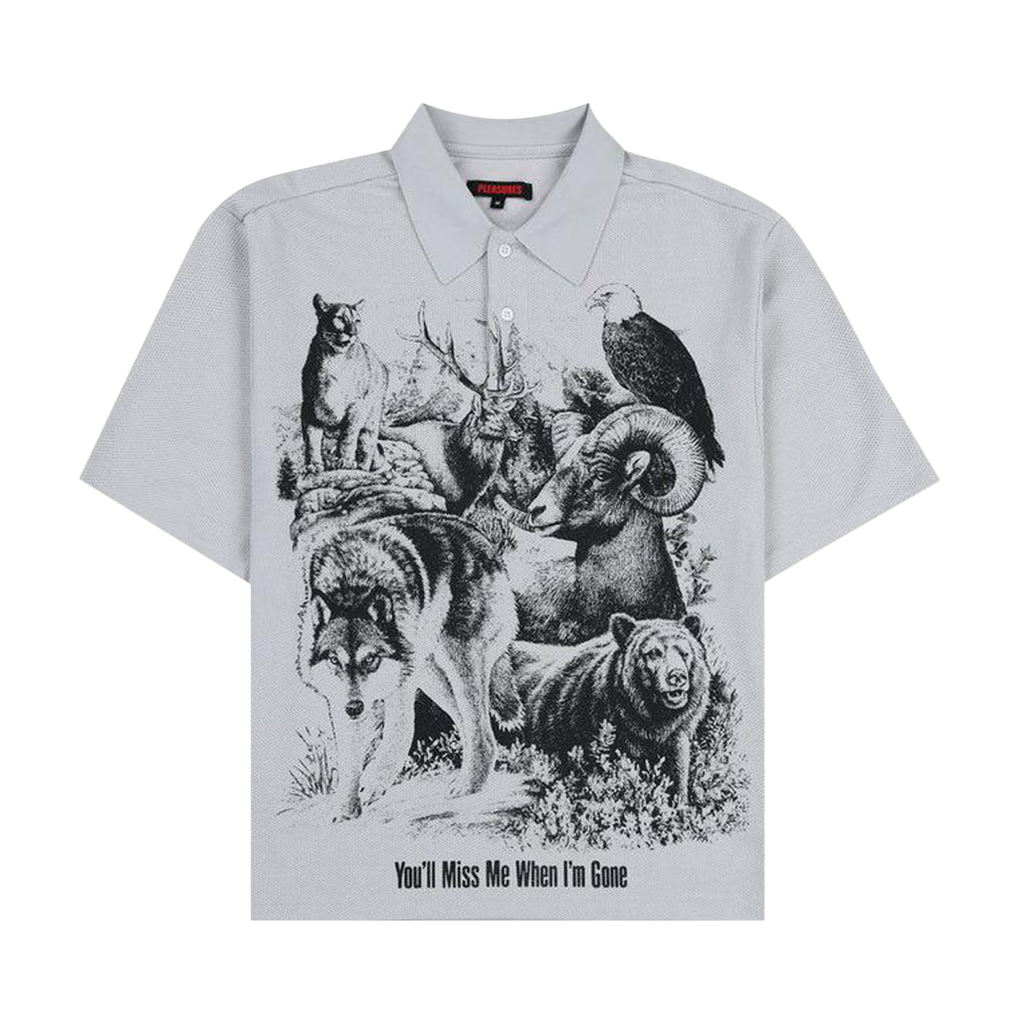 Pre-owned Pleasures Revival Boxy Polo 'steel' | Grey | Men's Size M In Gray