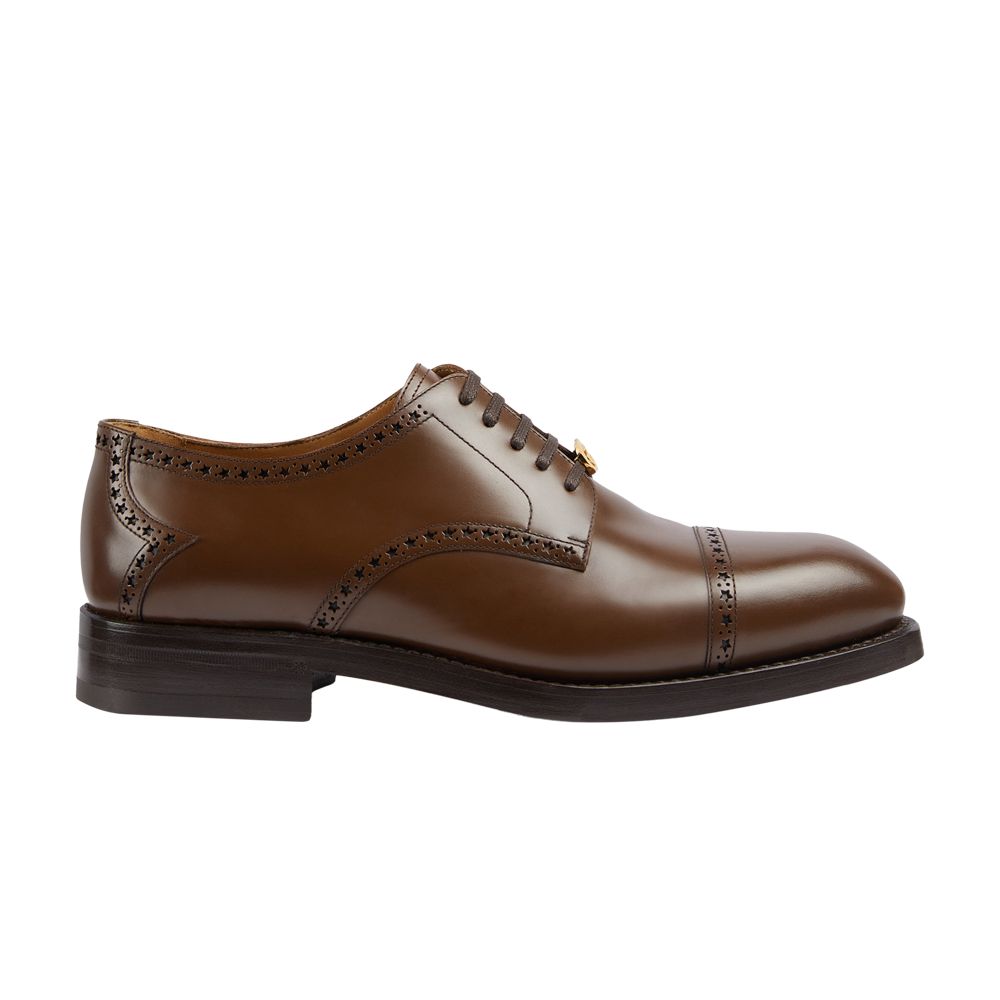 Pre-owned Gucci Lace Up Brogue 'brown' | Men's Size 6.5