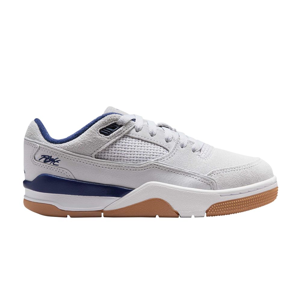Pre-owned Air Jordan Jordan Flight Court Gs 'neutral Grey Midnight Navy Gum' | Kid's Size 5