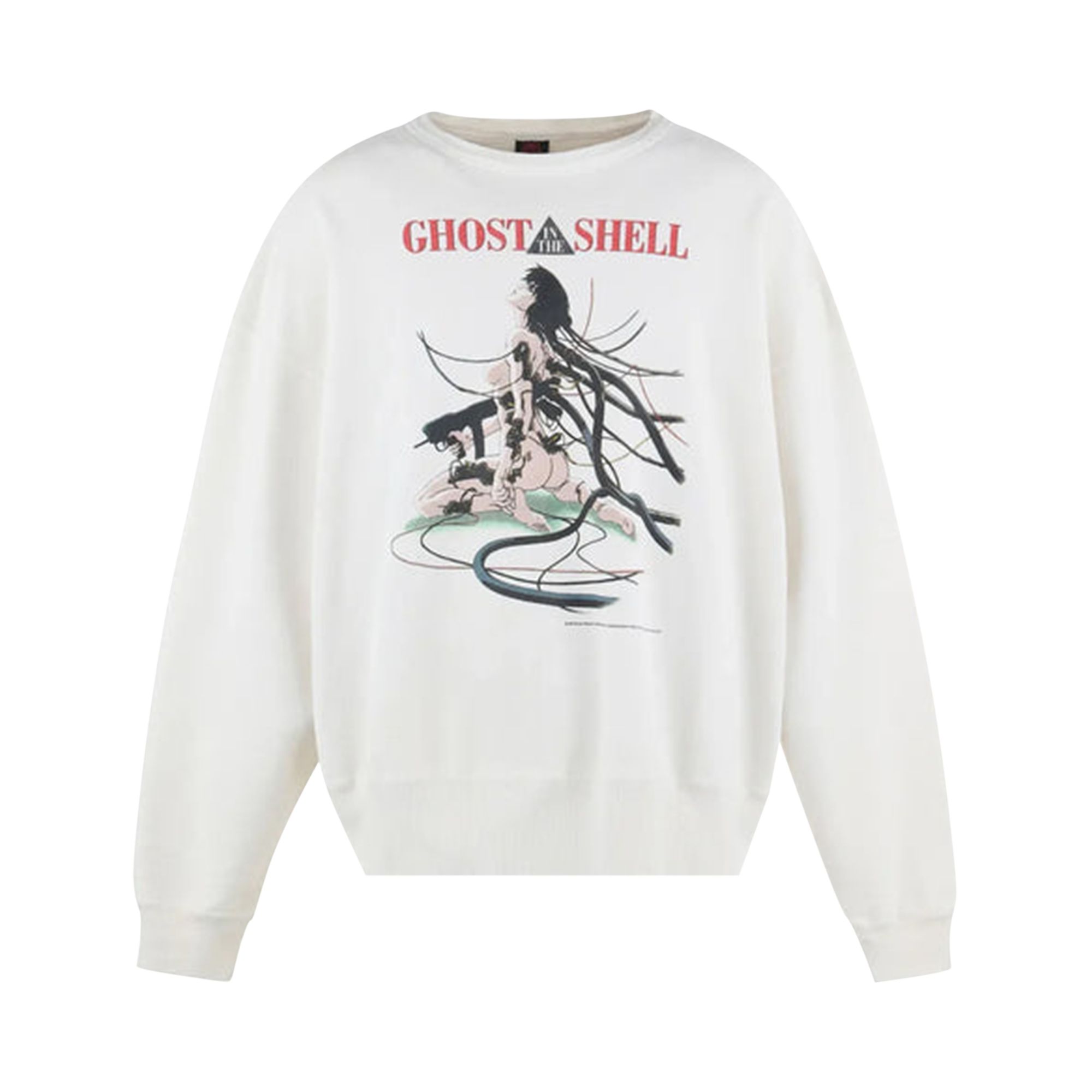 Pre-owned Saint Mxxxxxx X Ghost In The Shell Crewneck Sweatshirt 'white' | Men's Size Xxl