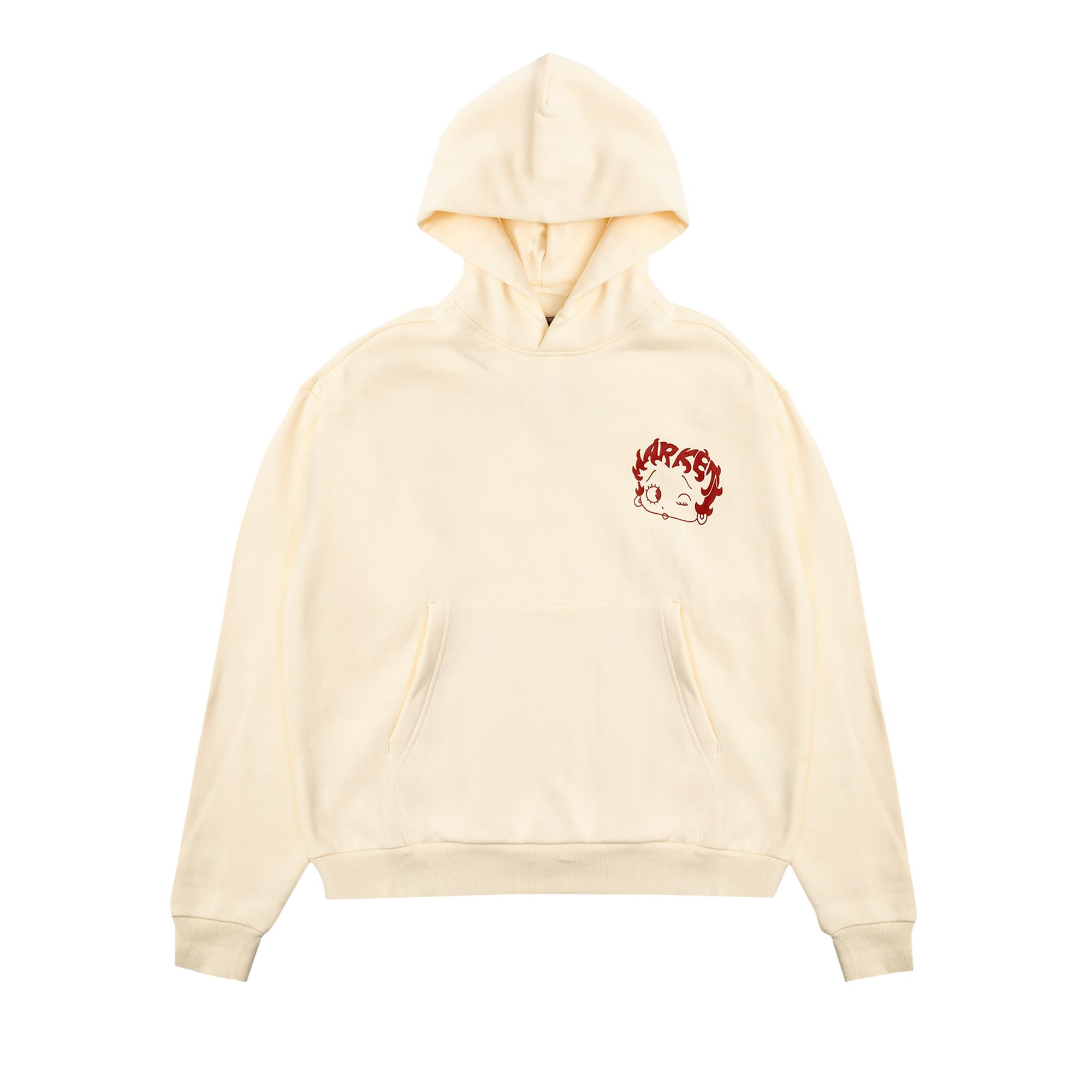 Pre-owned Market X Betty Boop Mascot Hoodie 'butter Cream' | Men's Size L