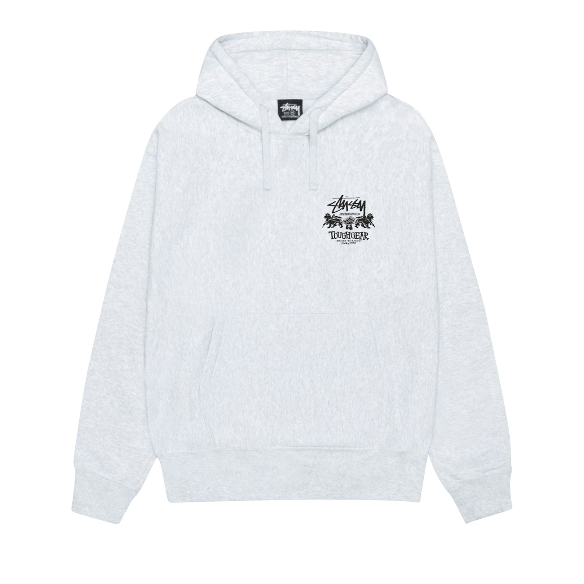 Pre-owned Stussy Tough Gear International Hoodie 'ash Heather' | Grey | Men's Size S
