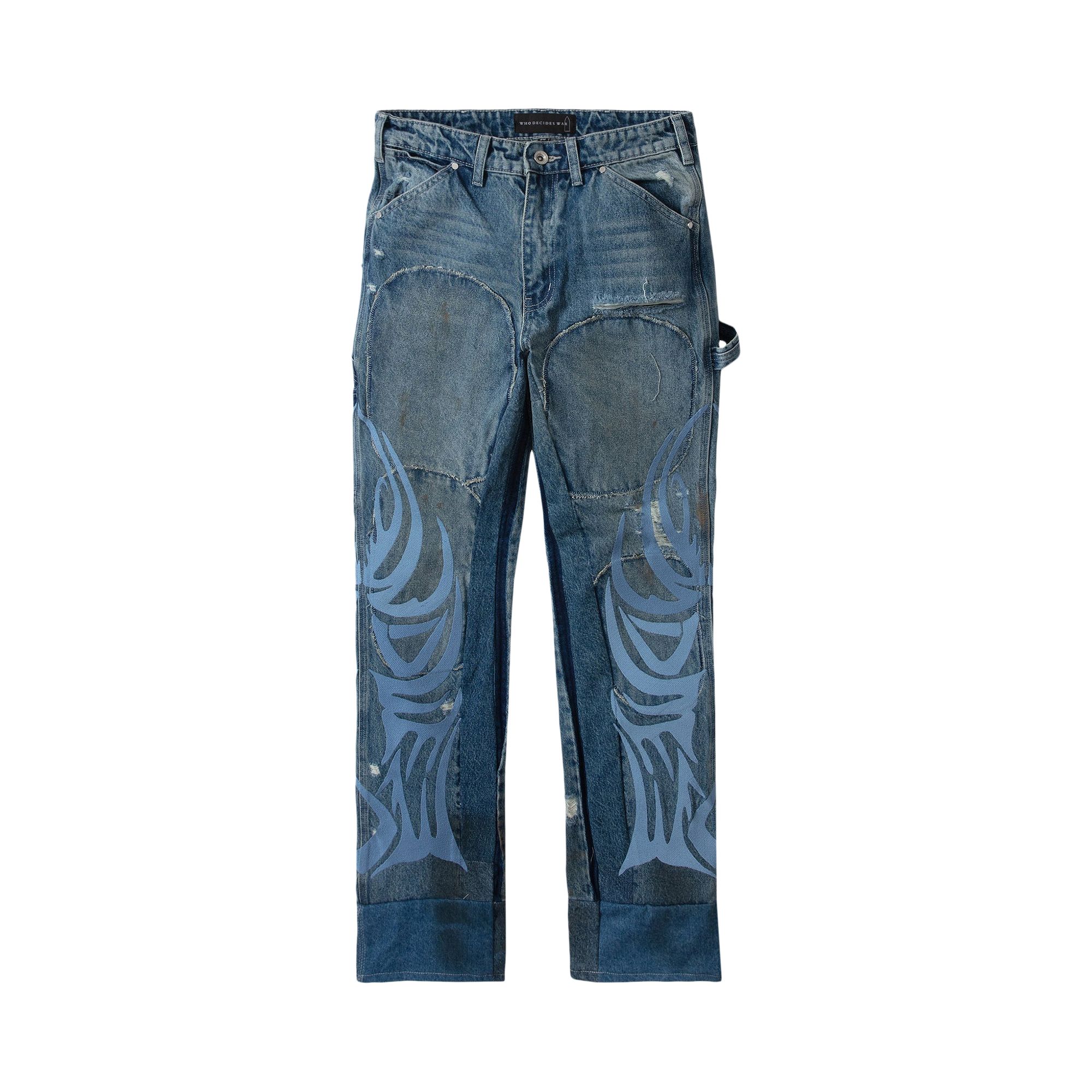 Pre-owned Who Decides War Winged Carpenter Denim Pants 'sky' | Blue | Men's Size 32