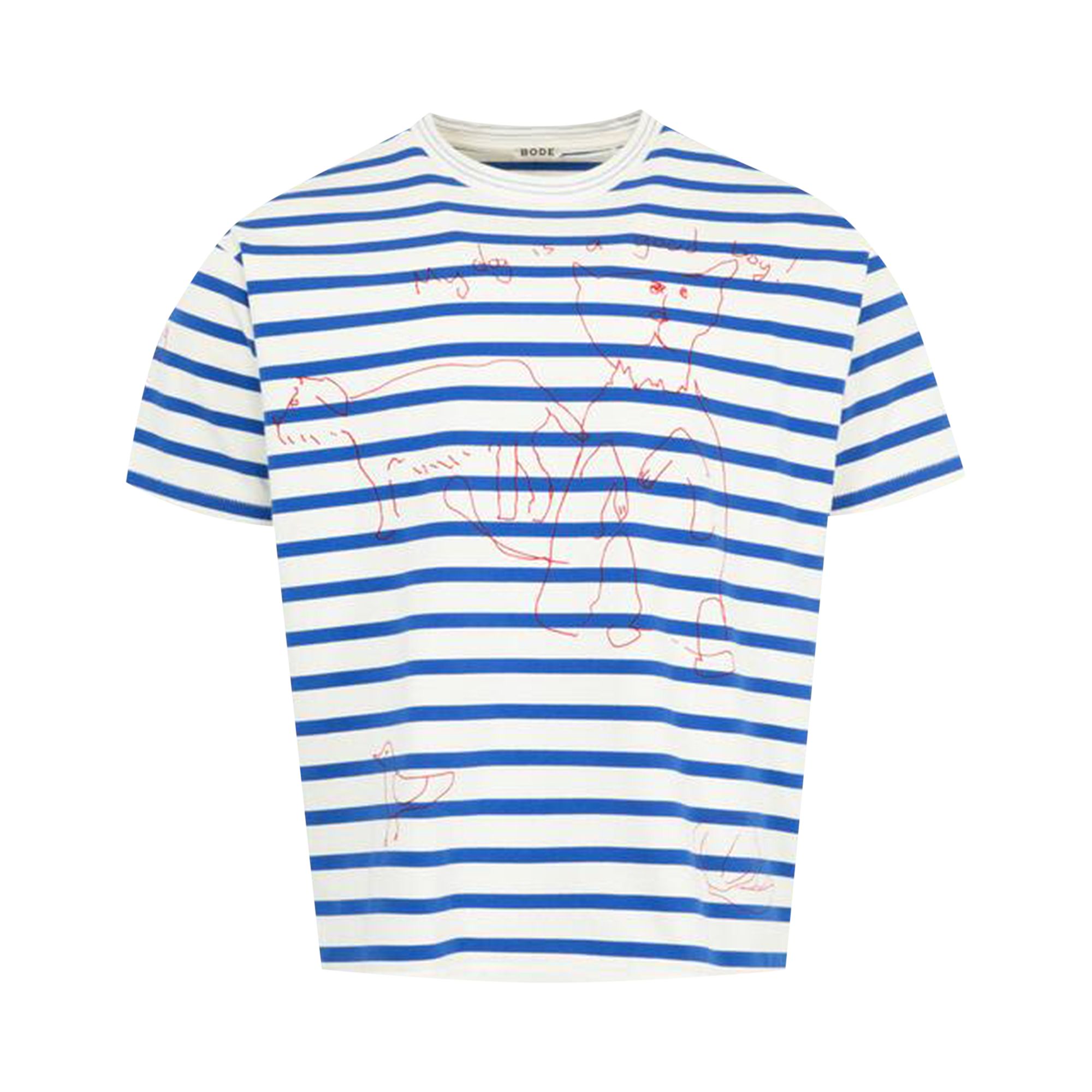 Pre-owned Bode Margate Tee 'blue/multicolor' | Multi-color | Men's Size Xxl