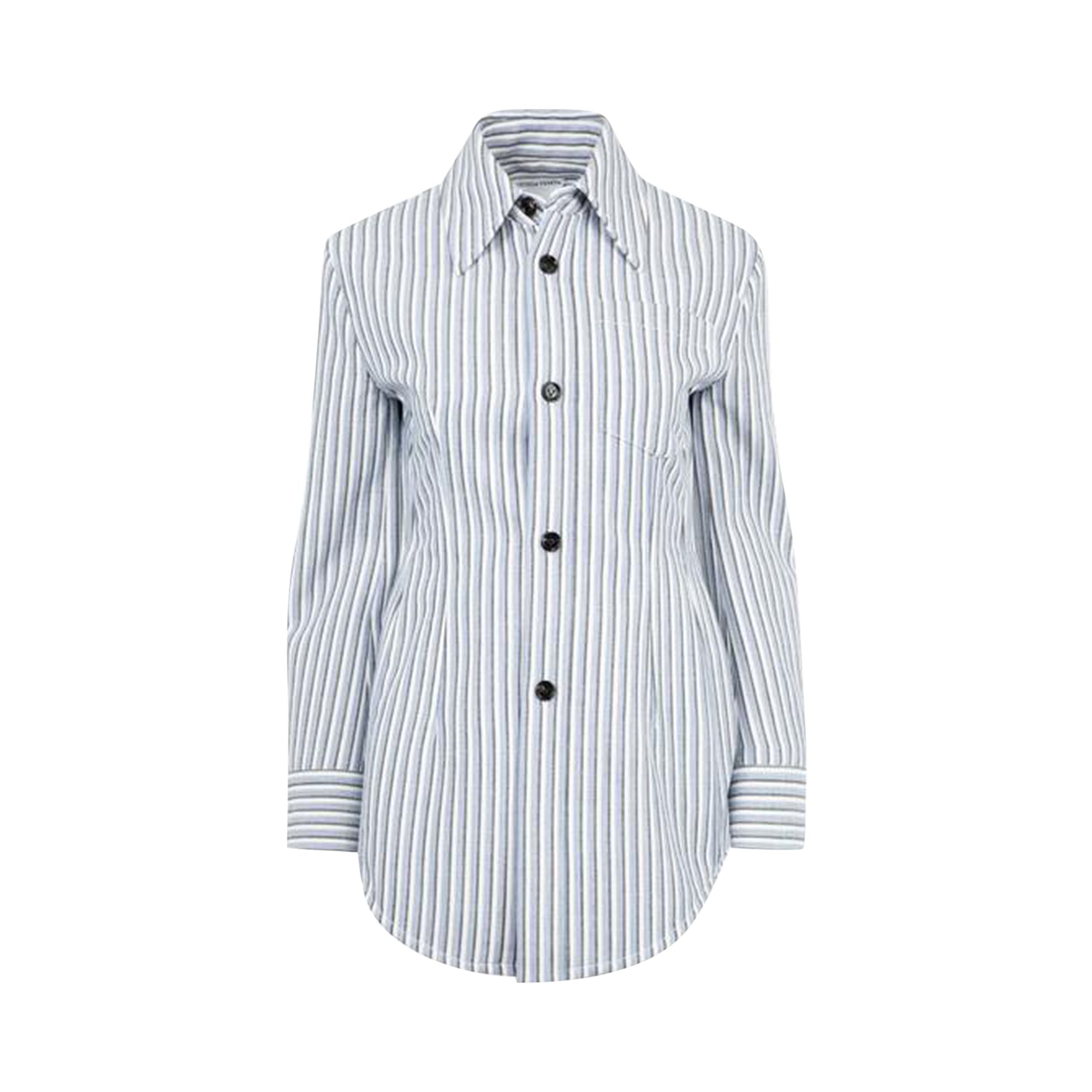 Pre-owned Bottega Veneta Structured Stripe Jacket 'chalk/admiral/navy' | Blue | Women's Size 40