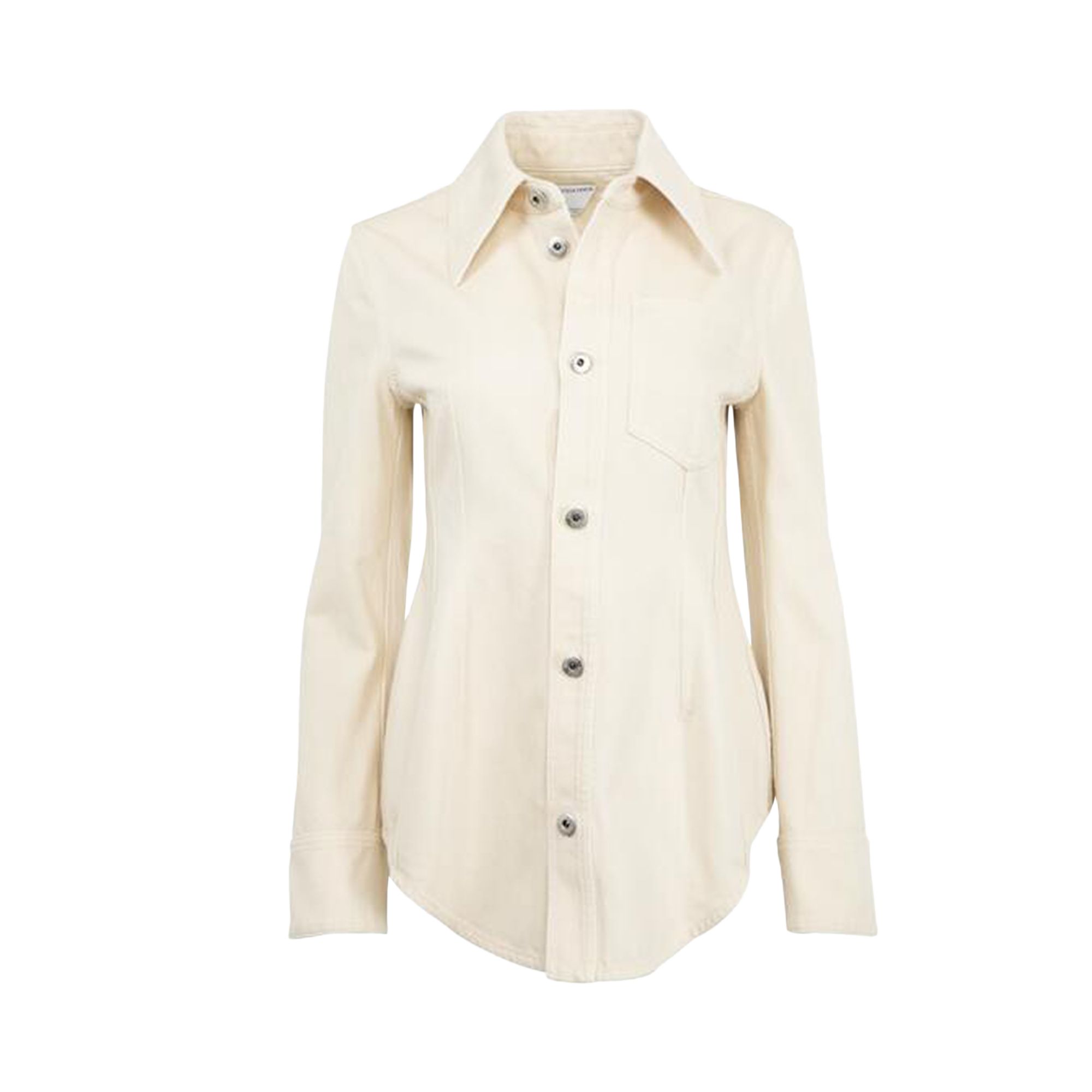 Pre-owned Bottega Veneta Denim Jeans 'pale Meringue' | White | Women's Size 38