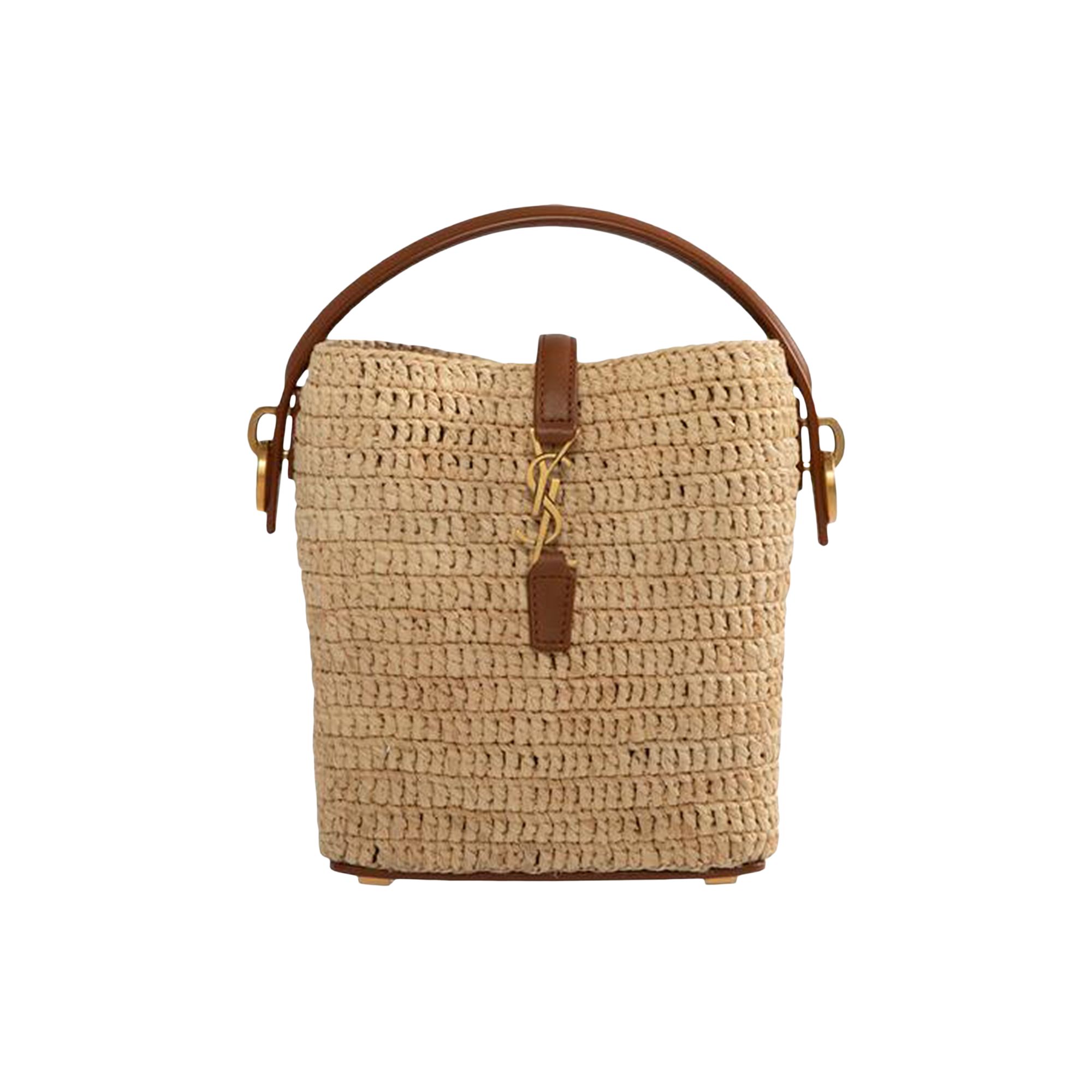 Pre-owned Saint Laurent Mini Le 37 Bucket Bag 'natural/brick' | Brown | Women's Size Onesize