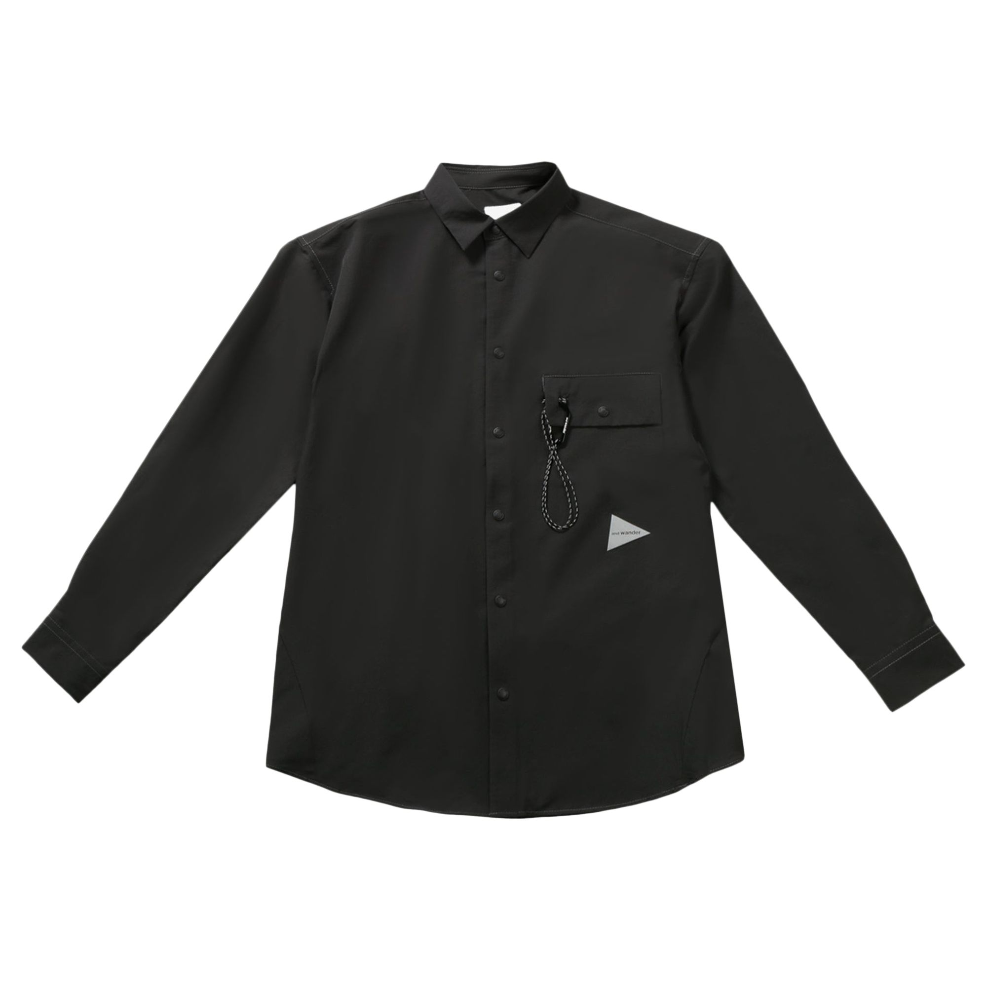 Pre-owned And Wander Dry Breathable Long-sleeve Shirt 'charcoal' | Brown | Men's Size Xl