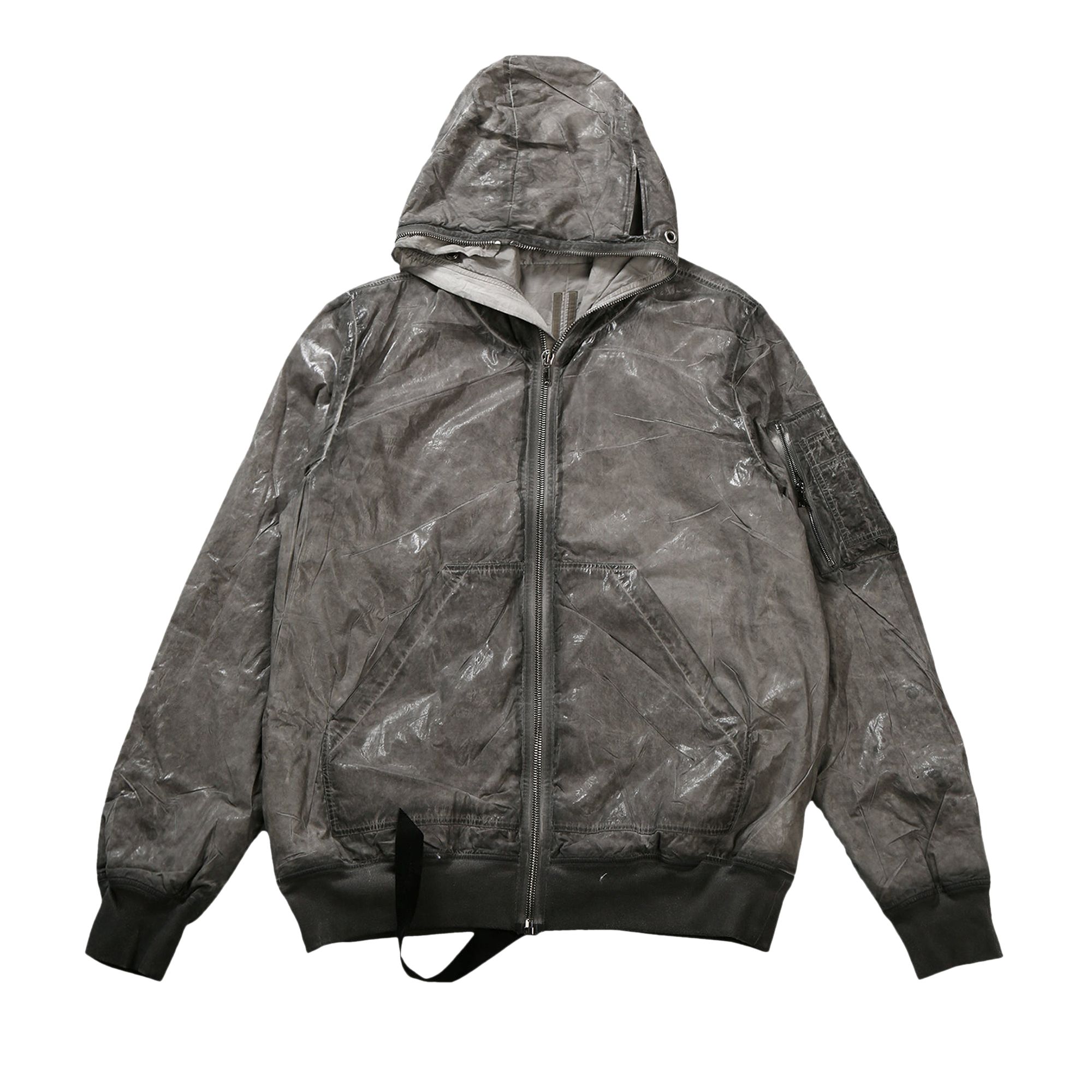 Pre-owned Rick Owens Drkshdw Bomber Imbottito Gimp Flight Jacket 'dark Dust' | Black | Men's Size L