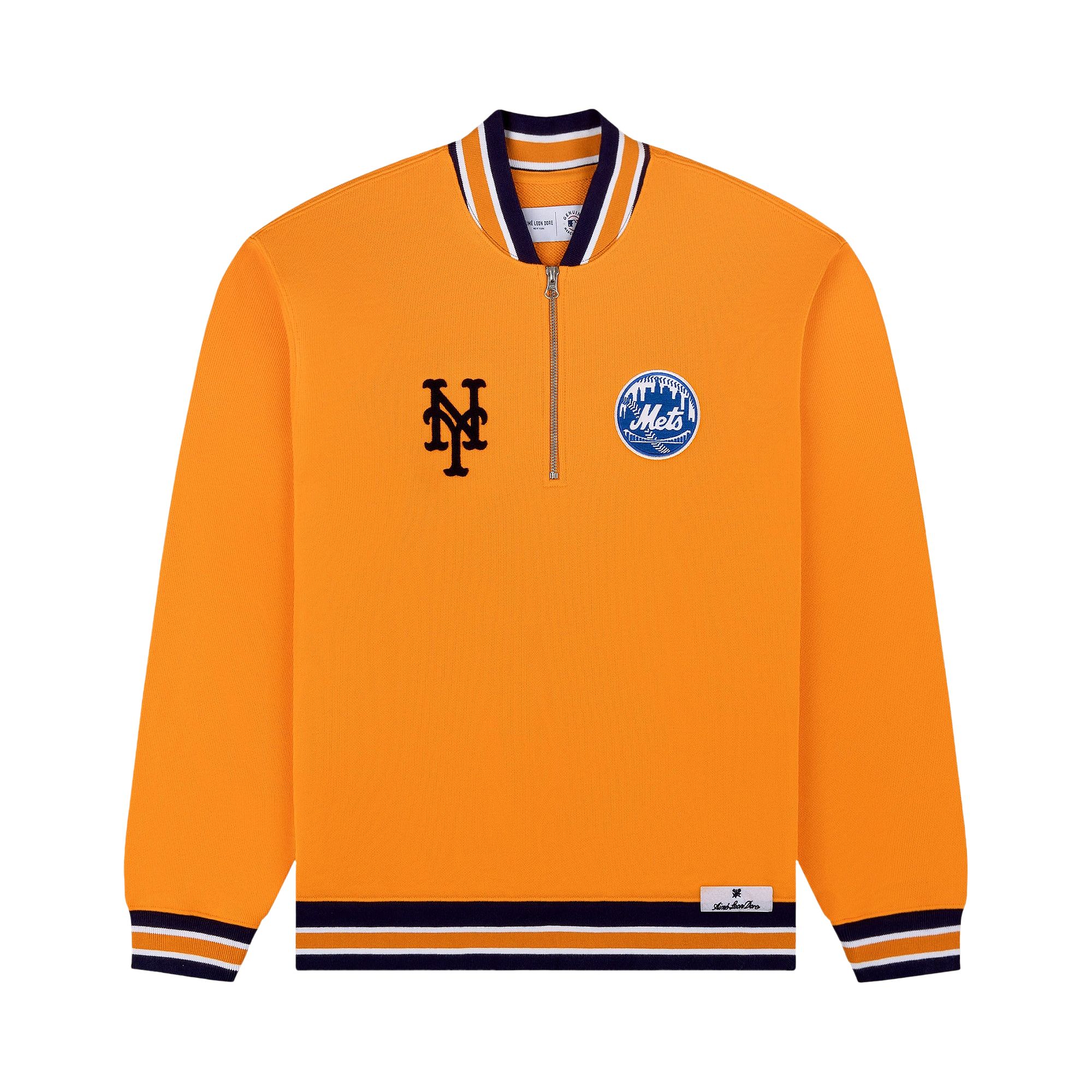Pre-owned Aimé Leon Dore X New York Mets Quarter Zip Pullover 'oriole' | Orange | Men's Size S
