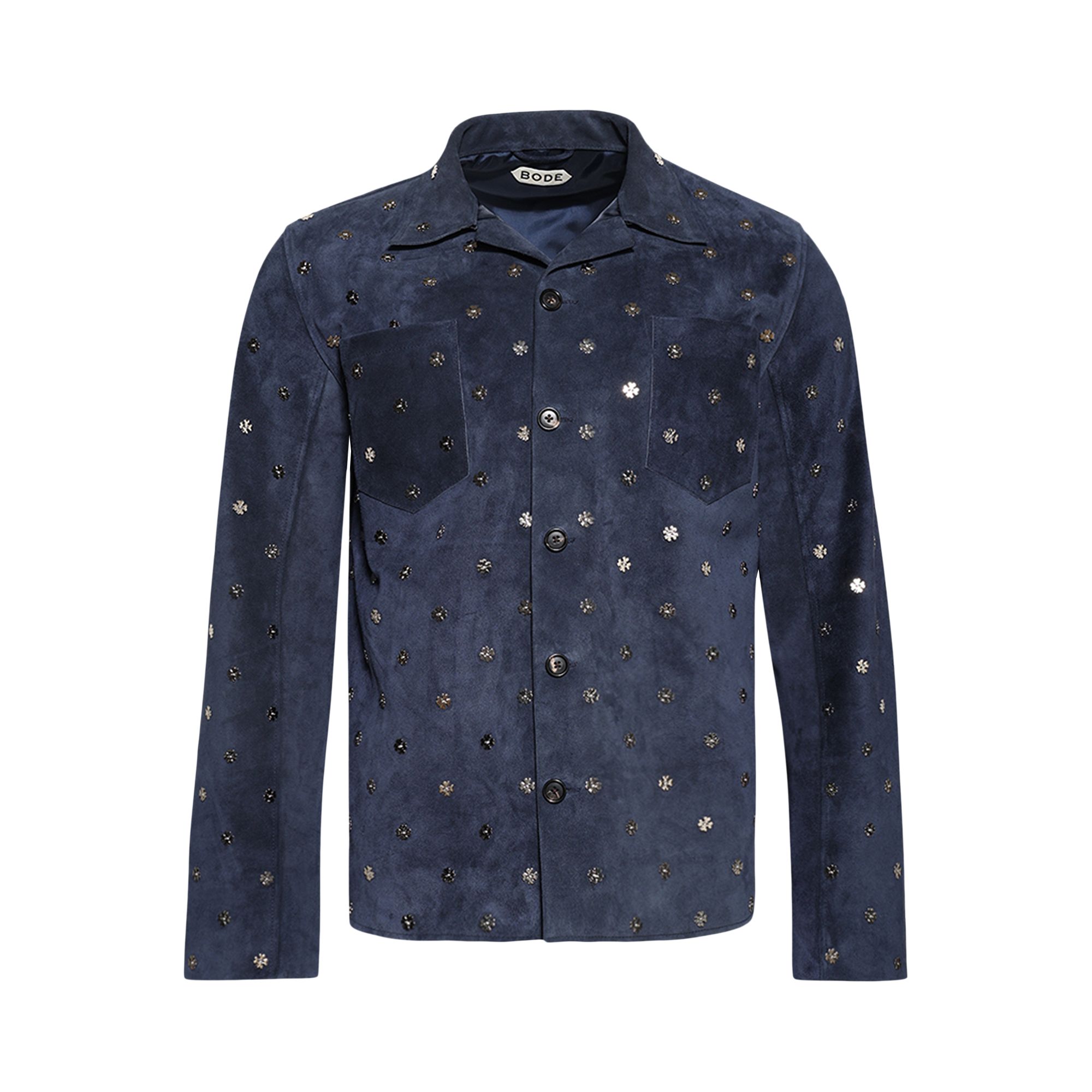 Pre-owned Bode Clover Work Shirt 'dark Navy' | Blue | Men's Size S